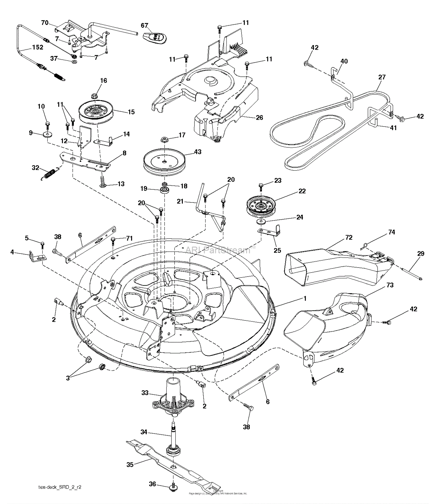 Husqvarna SRD17530 - 280020 (2010-12) Parts Diagram for MOWER DECK ...