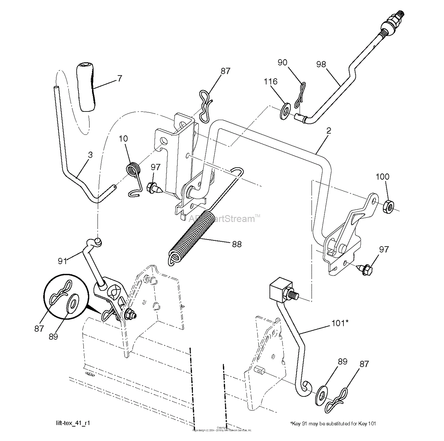 Husqvarna TC 238 - 96051013701 (2015-12) Parts Diagram for MOWER LIFT ...