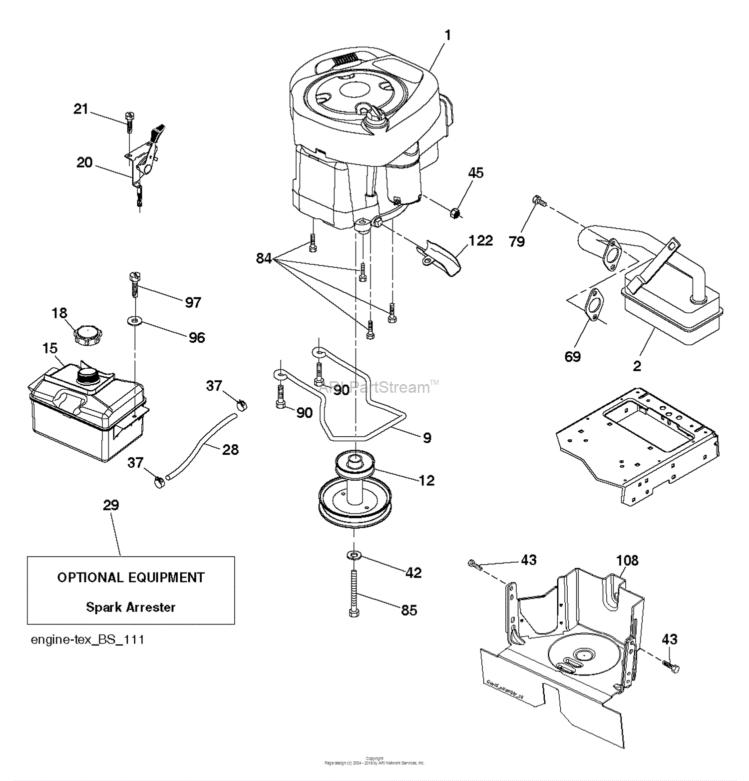 Husqvarna TC 38 - 96051013902 (2016-08) Parts Diagram for ENGINE