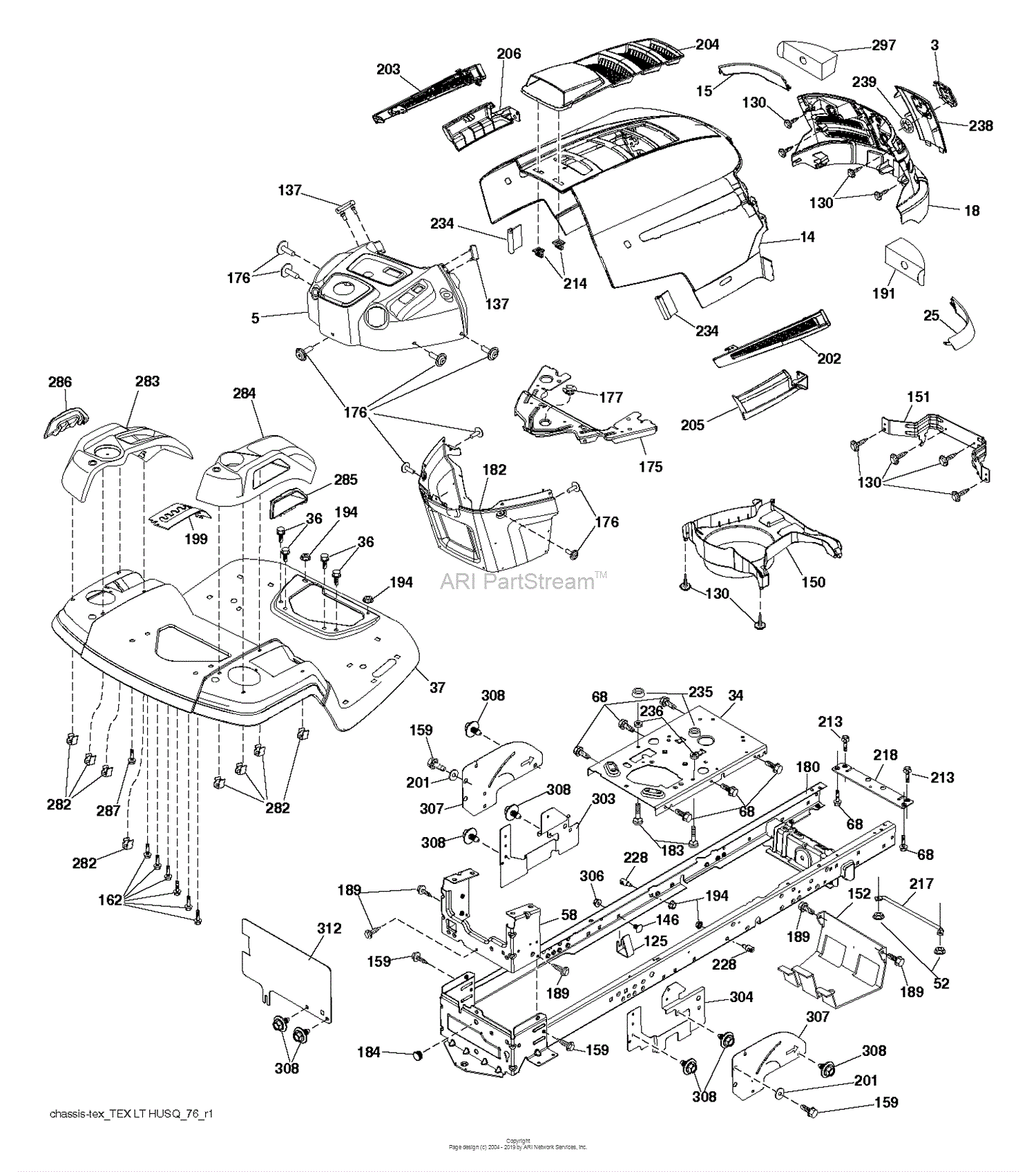 Husqvarna TS 242 - 96041037001 (2015-07) Parts Diagram for CHASSIS ...