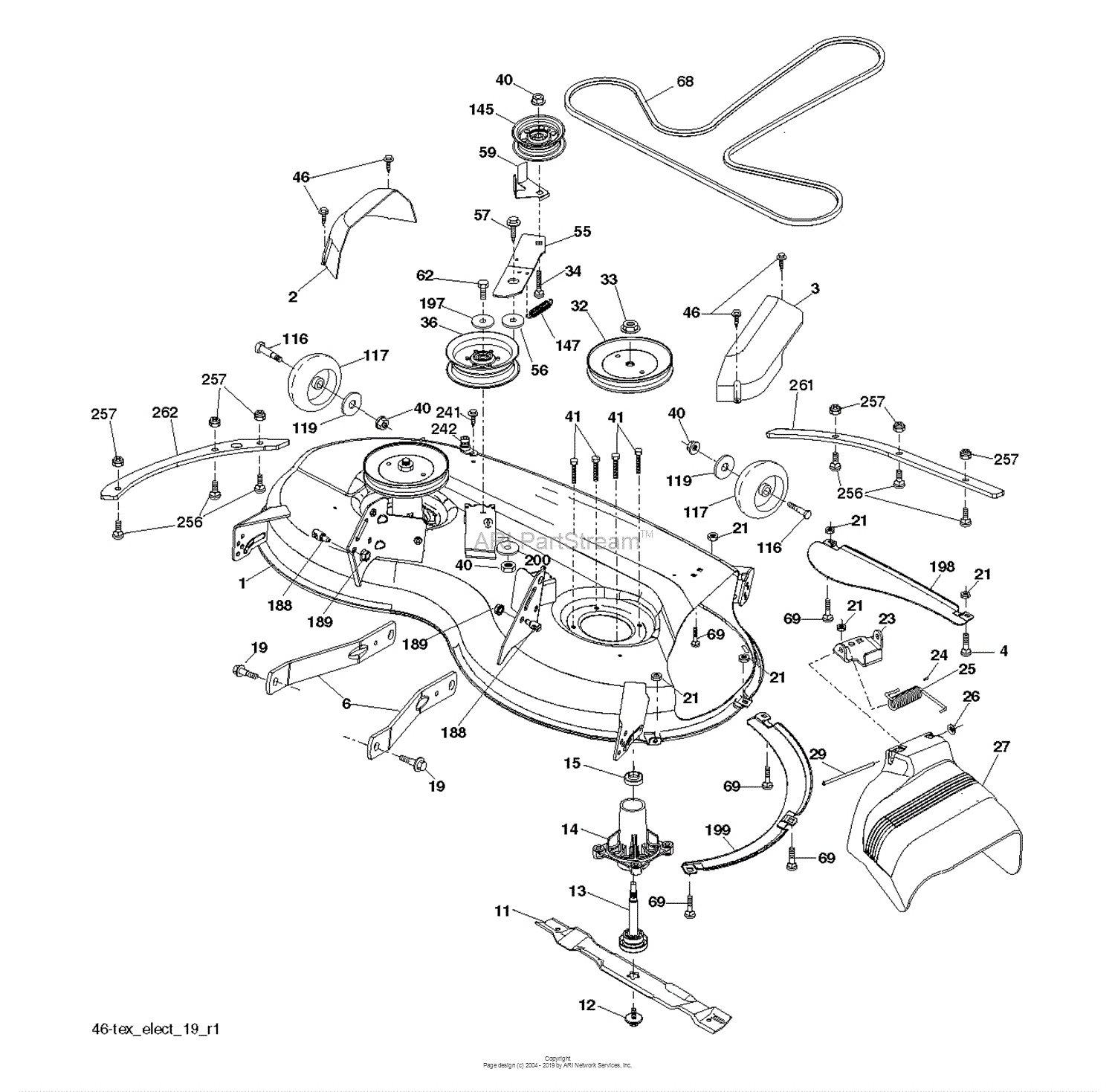 Husqvarna TS 246 - 96041040100 (2017-01) Parts Diagram for MOWER DECK ...