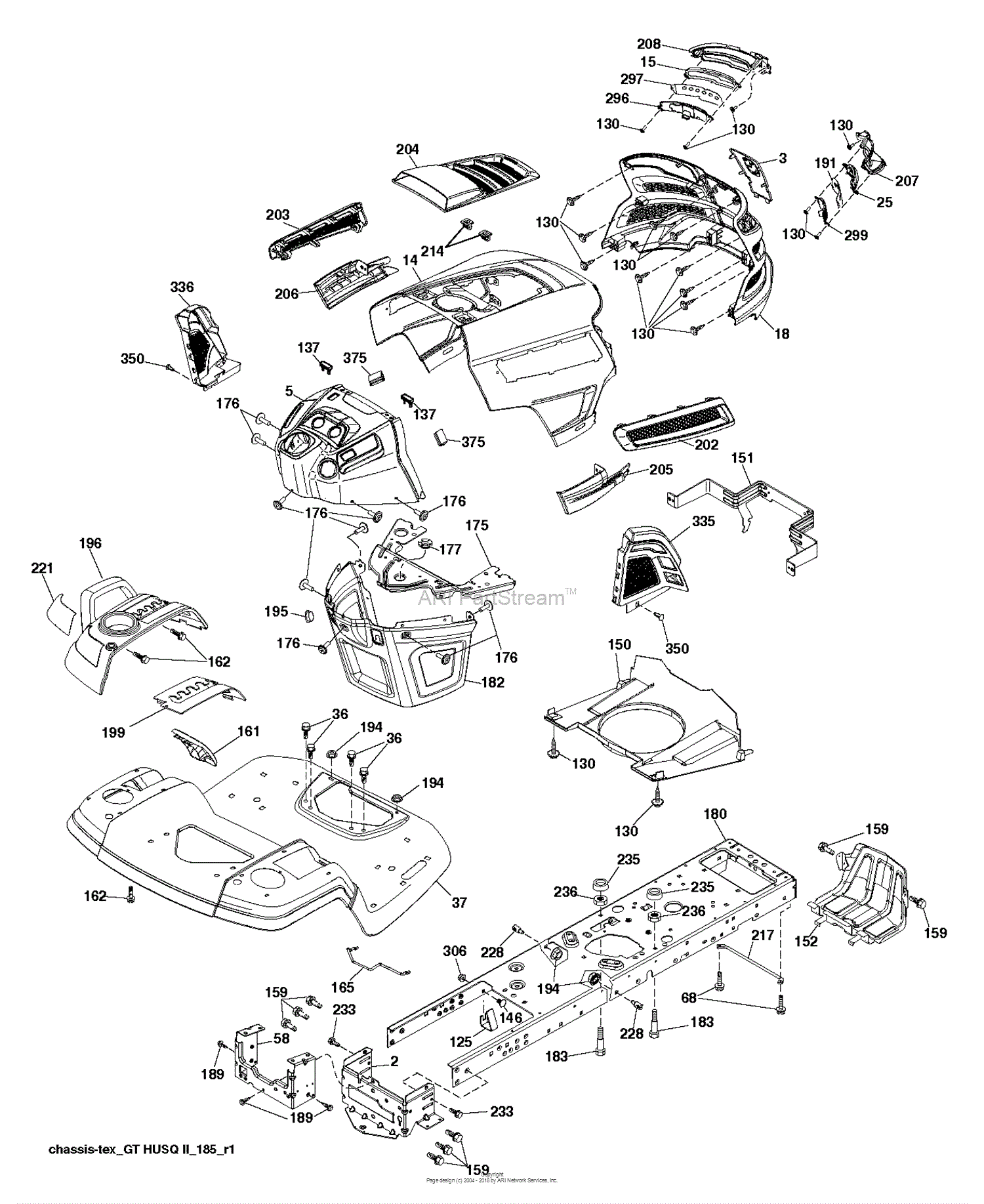 Husqvarna Ts 348 - 96041039800 (2017-01) Parts Diagram For Chassis 