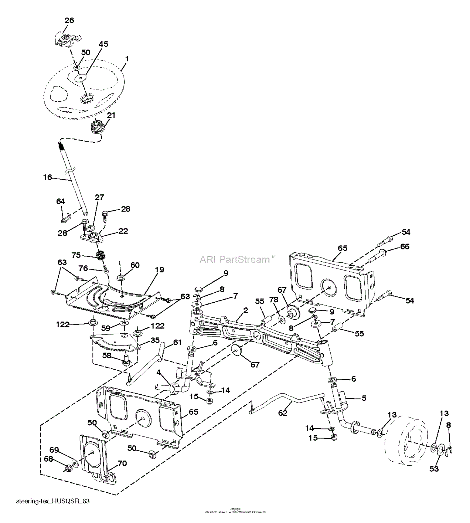 Husqvarna Ts 348 - 96041039800 (2017-01) Parts Diagram For Steering