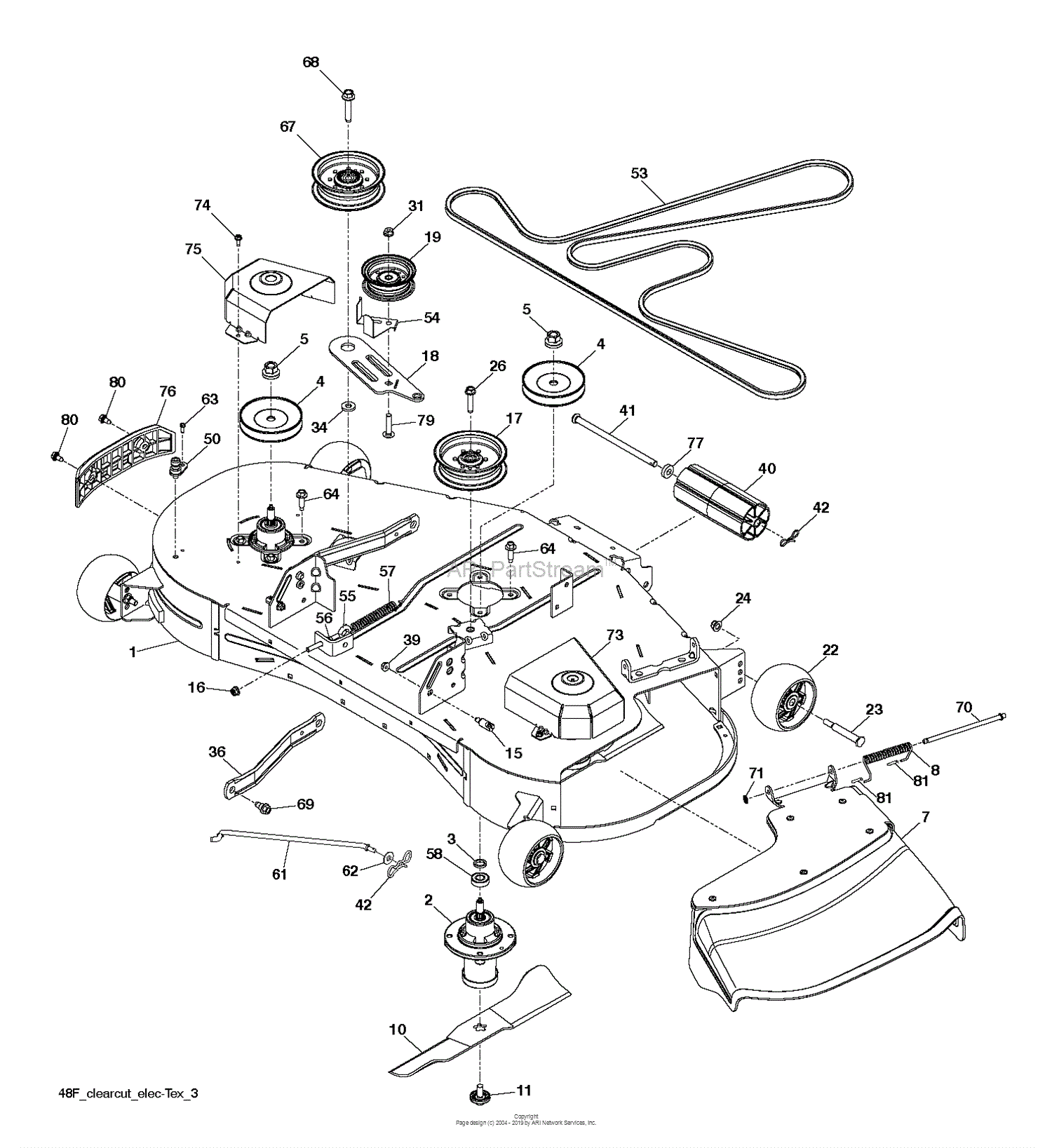 Husqvarna TS 348D - 96043028500 (2017-11) Parts Diagram for MOWER DECK ...