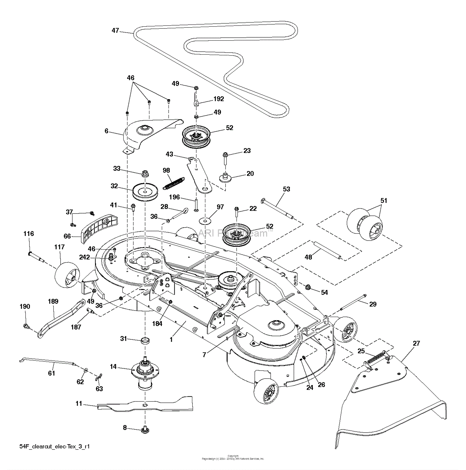 Husqvarna TS 354D - 96043024000 (2017-10) Parts Diagram for MOWER DECK ...