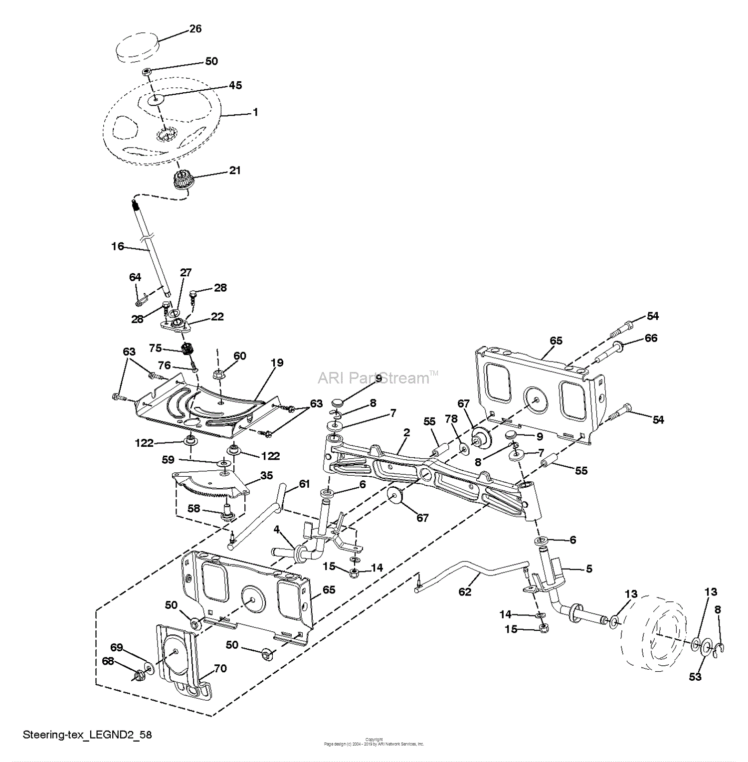 Husqvarna TS 354D 96043024000 (201710) Parts Diagram for STEERING