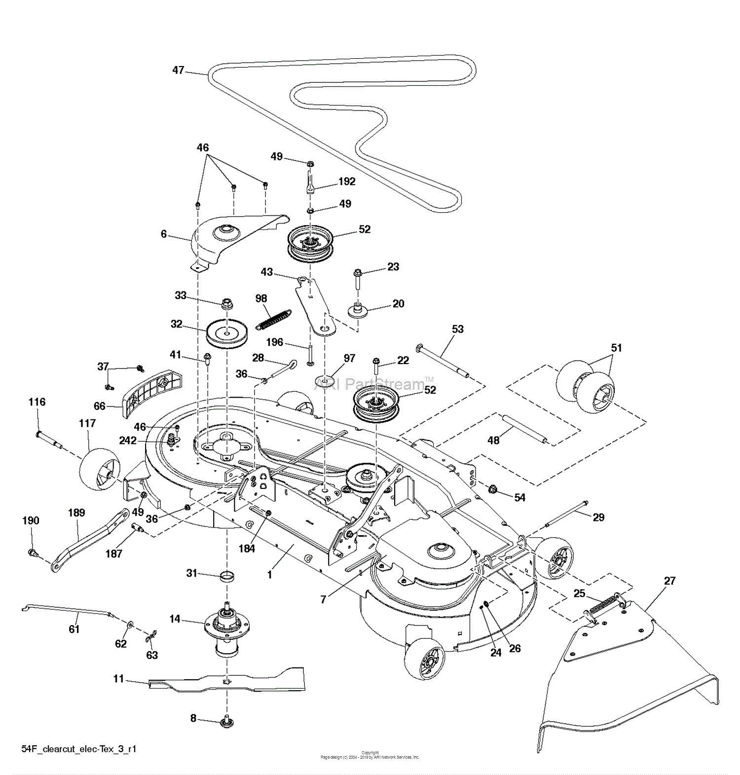 Husqvarna TS 354X - 96043024400 (2017-10) Parts Diagram for MOWER DECK ...