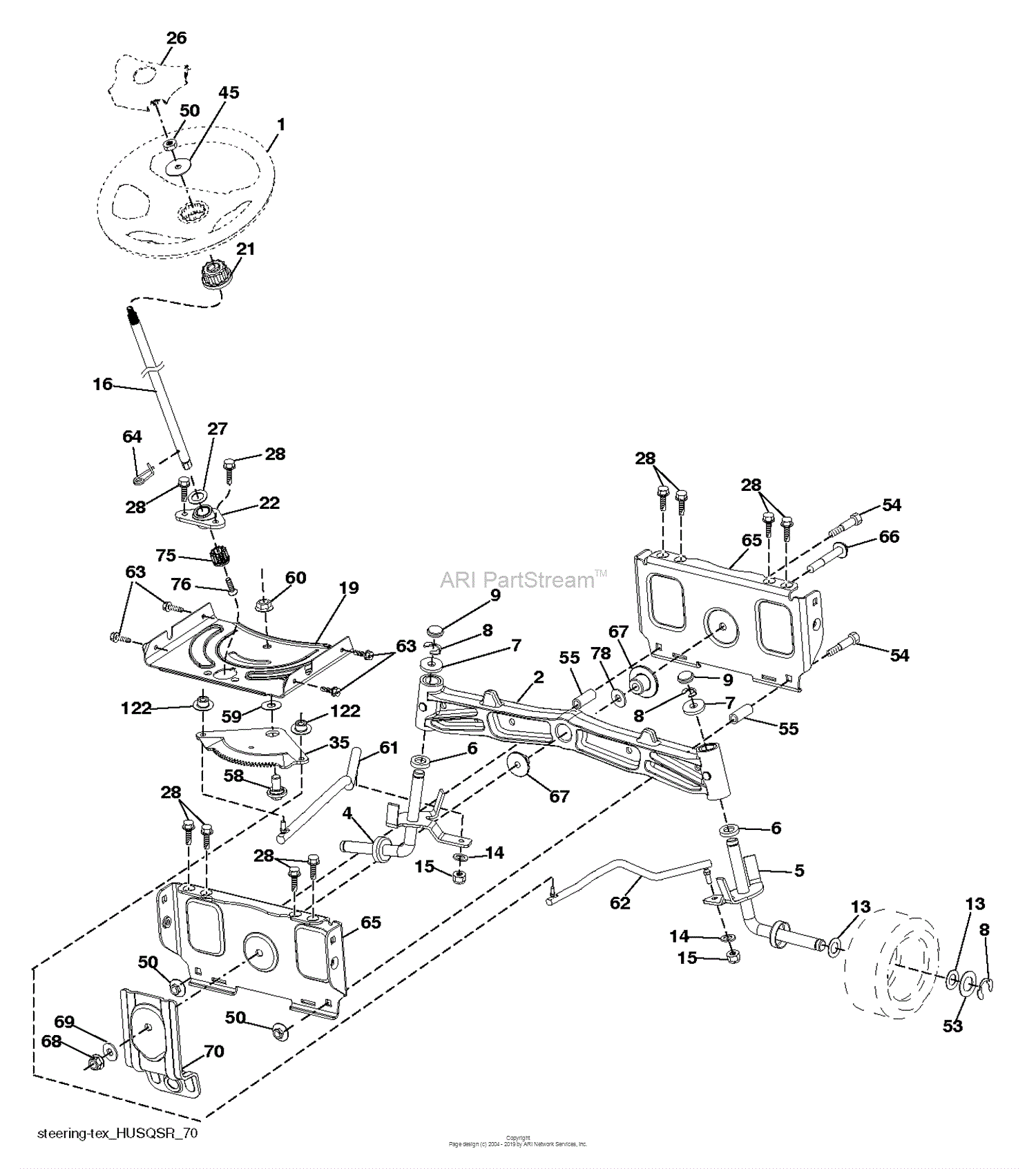 Husqvarna TS 354X - 96043024400 (2017-10) Parts Diagram for STEERING