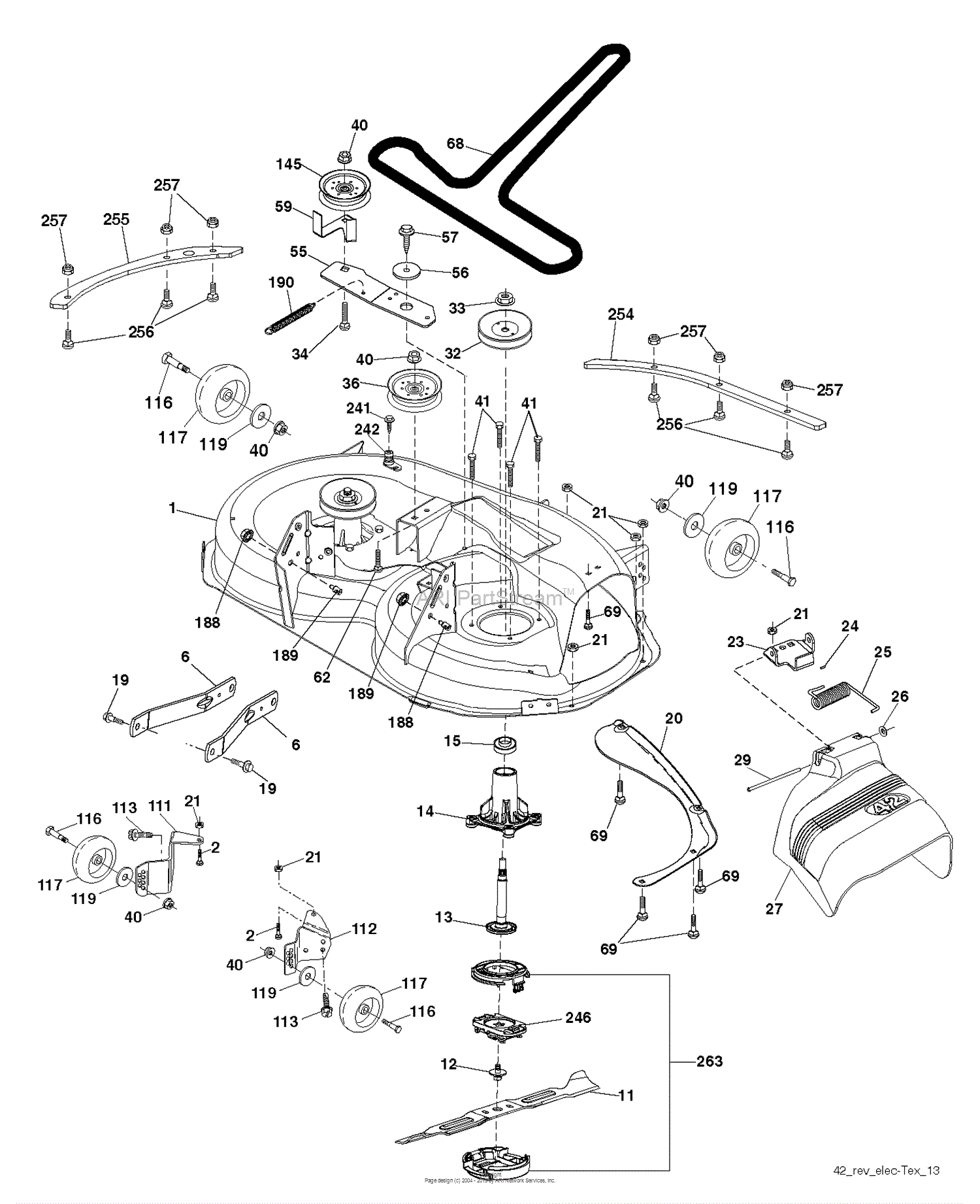 Husqvarna YT42CS - 502110 (2015-12) Parts Diagram for MOWER DECK ...