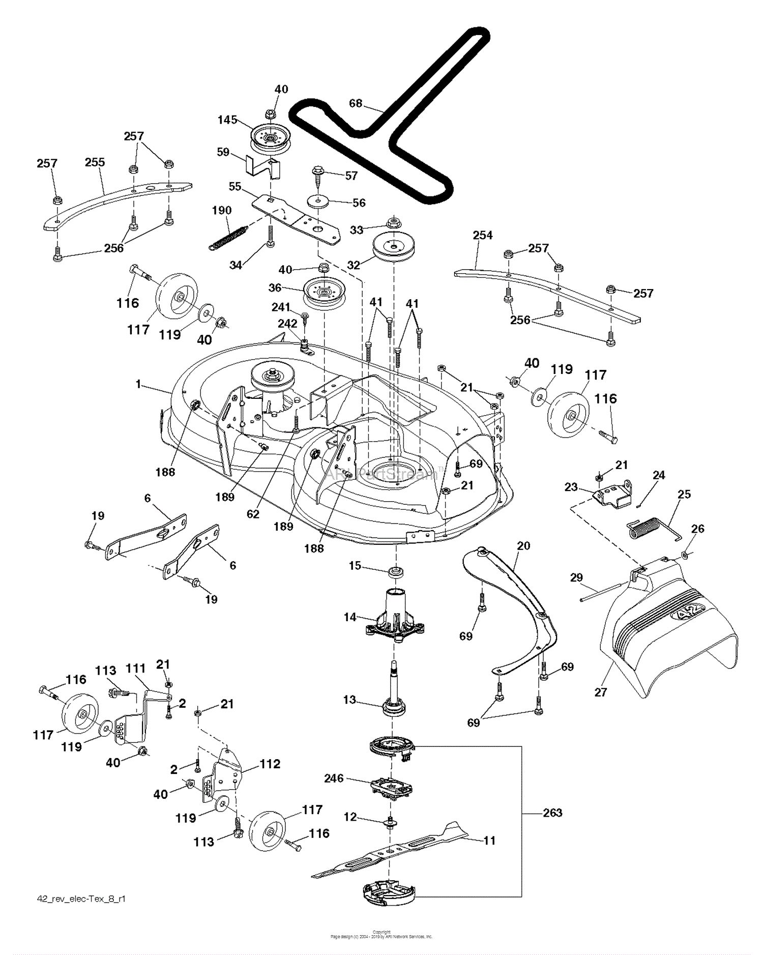 Husqvarna YT42CS - 502120 (2015-12) Parts Diagram for MOWER DECK ...