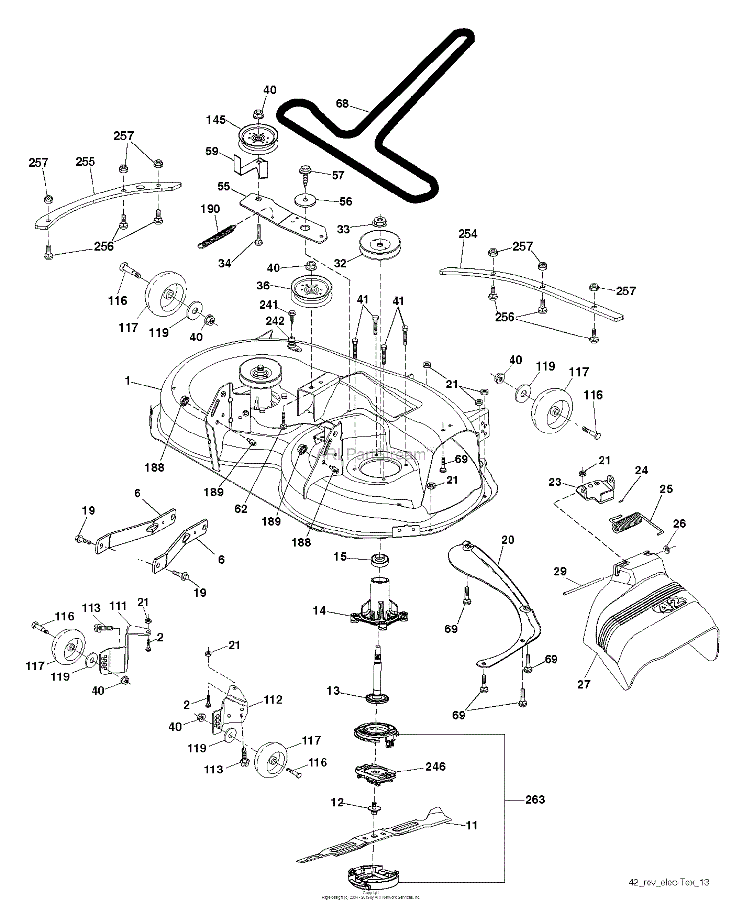 Husqvarna Yt42cs 96043022200 2015 12 Parts Diagram For Mower Deck