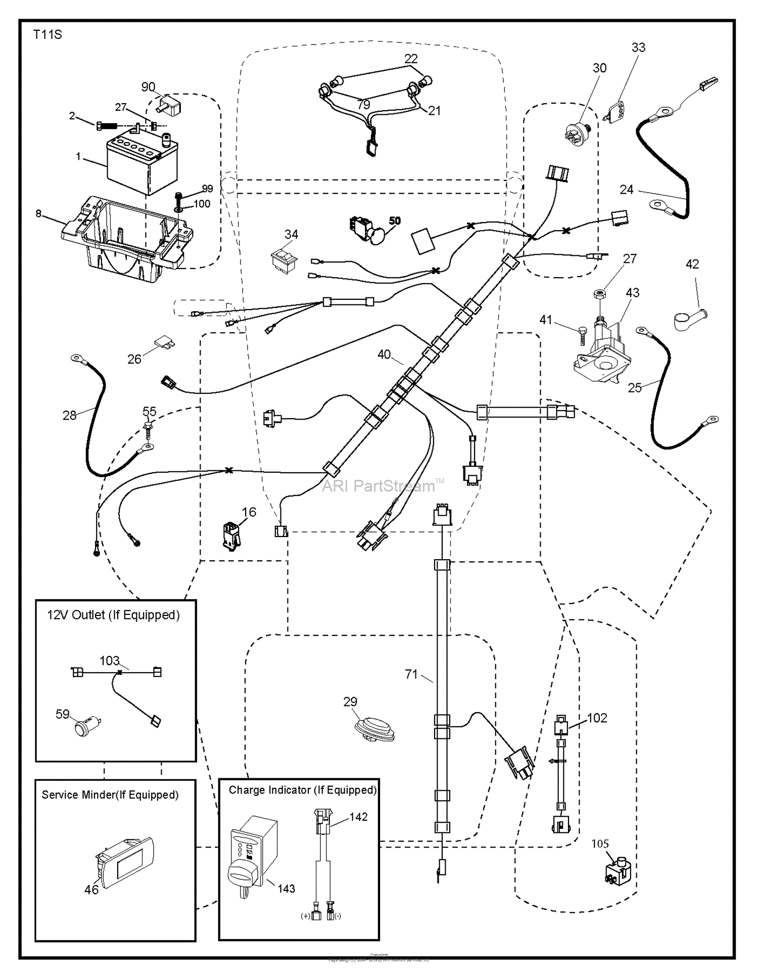 Husqvarna YT42DXL - 96043027300 (2018-01) Parts Diagram for ELECTRICAL