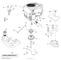 Husqvarna YT42DXLS - 96043020301 (2015-06) Parts Diagram for ENGINE