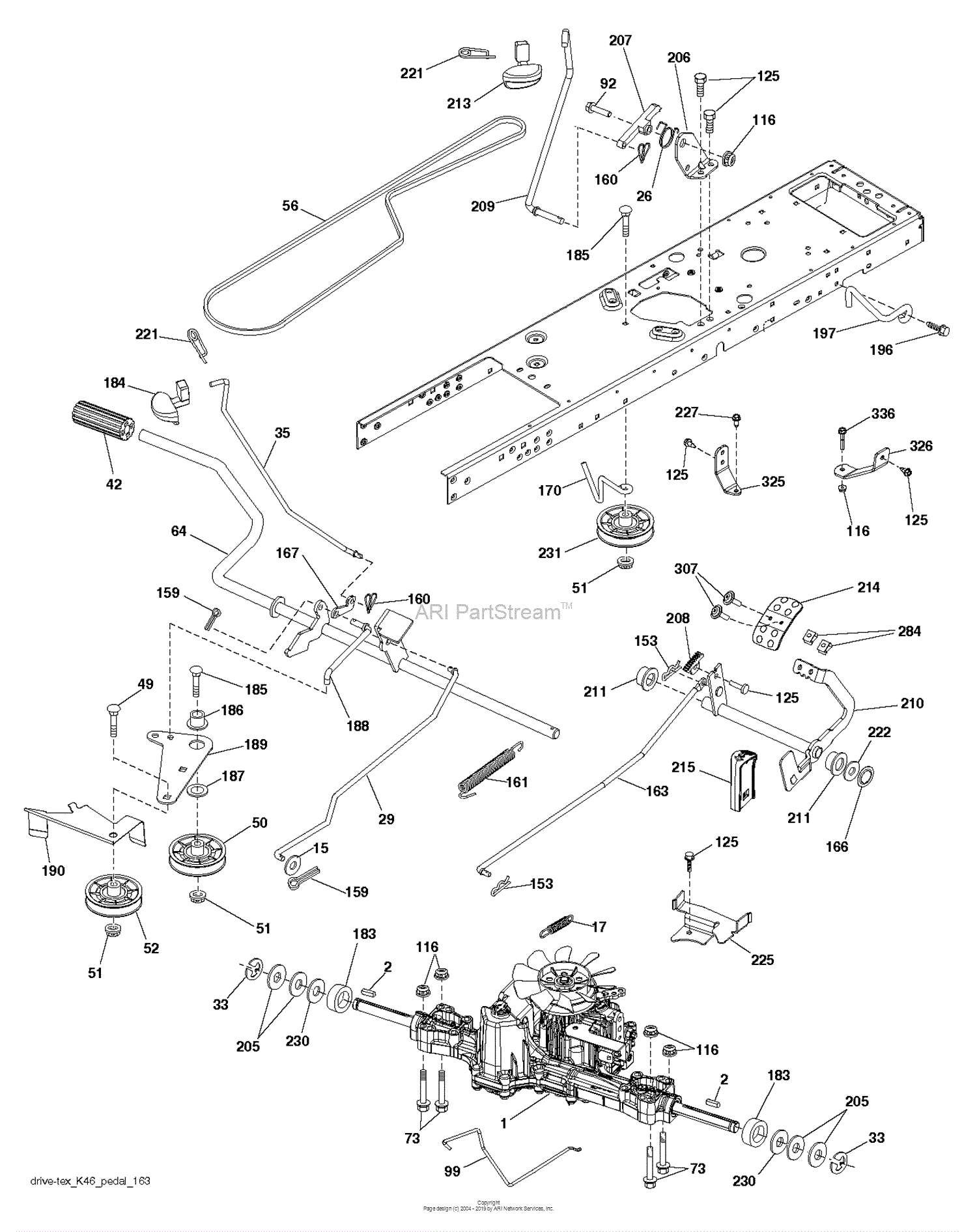 Husqvarna YT42DXLS - 96043020400 (2014-10) Parts Diagram for DRIVE