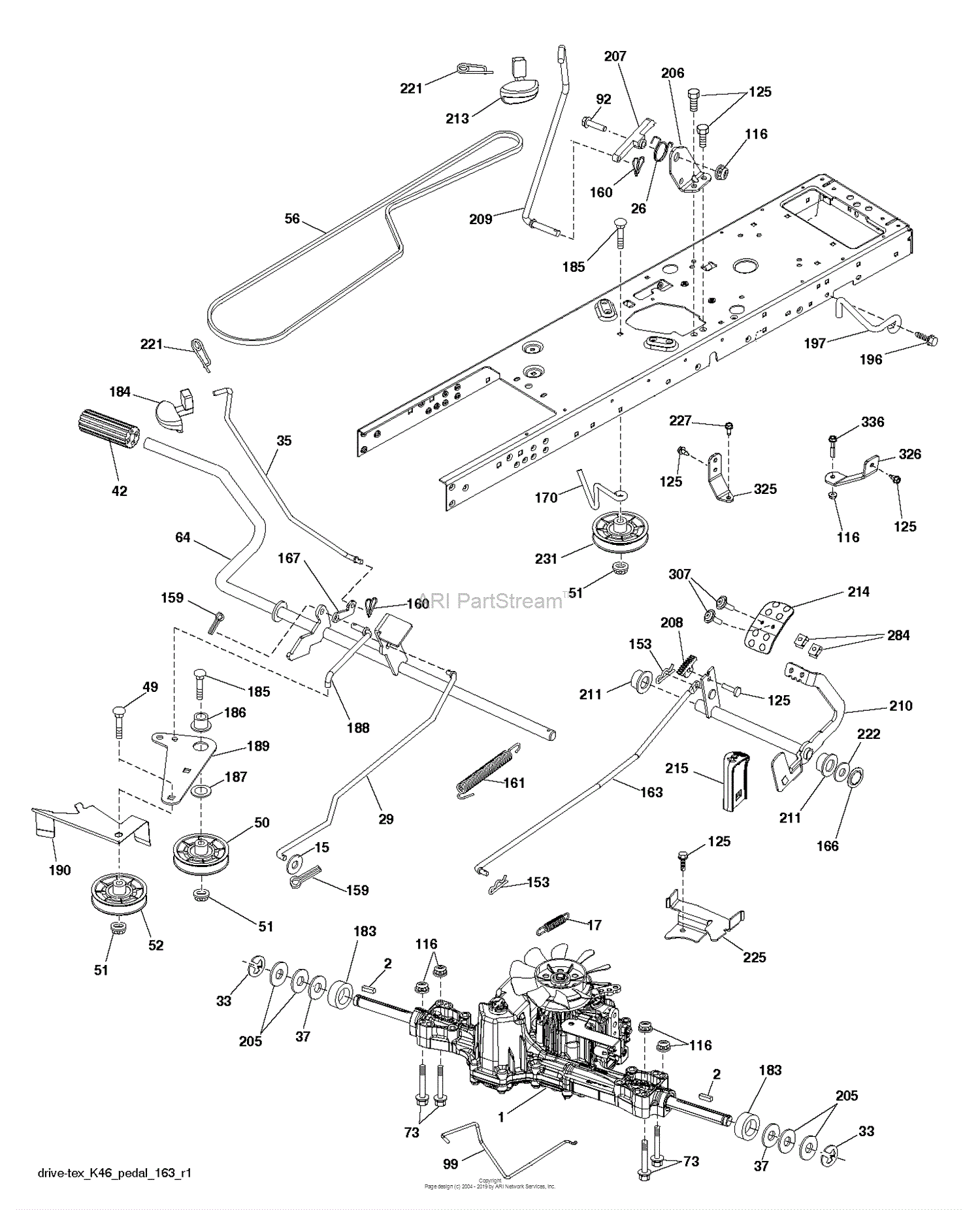 Husqvarna YT42DXLS - 96043022100 (2016-01) Parts Diagram for DRIVE