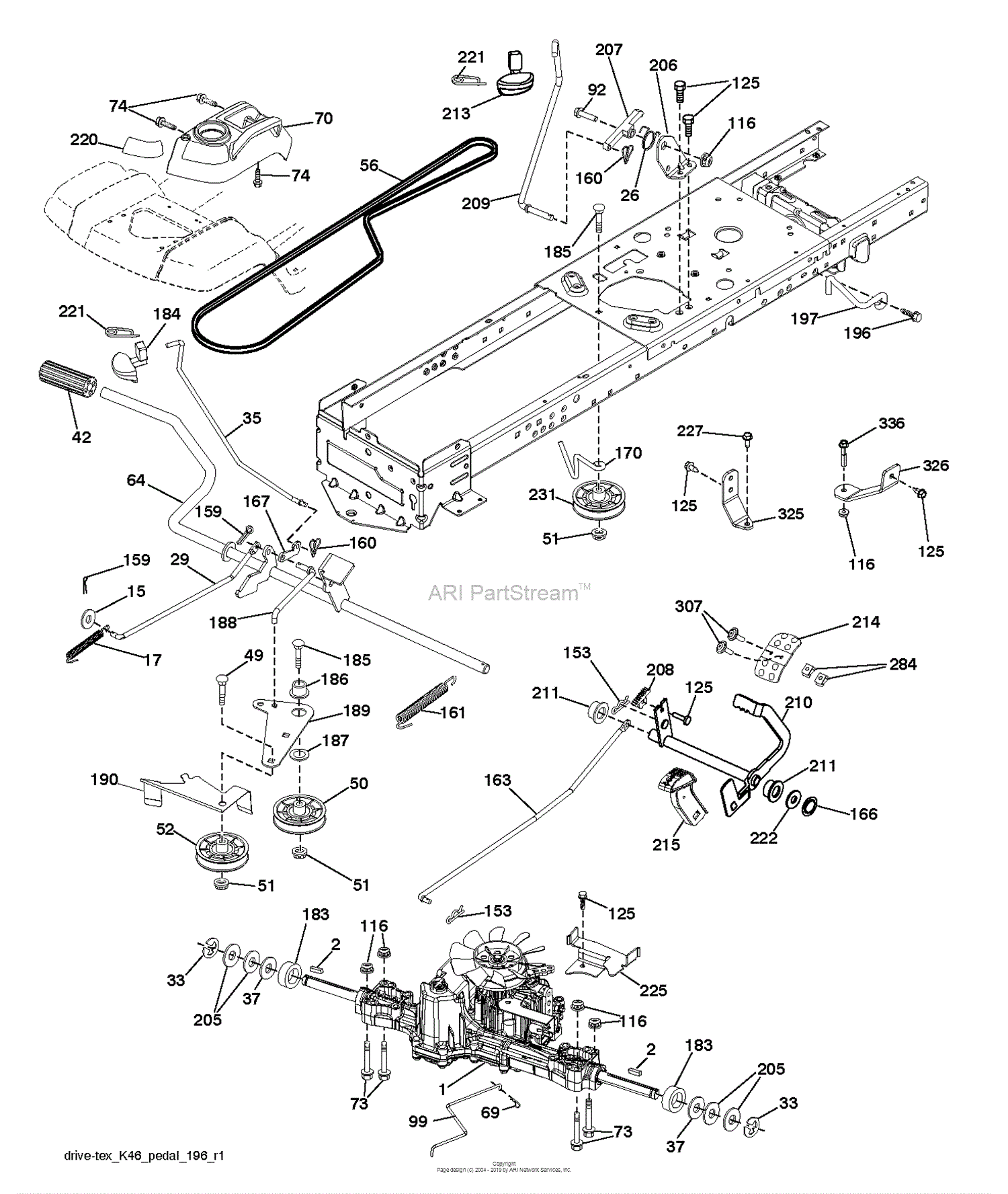 Husqvarna YT42DXLS - 96043028000 (2017-11) Parts Diagram for DRIVE