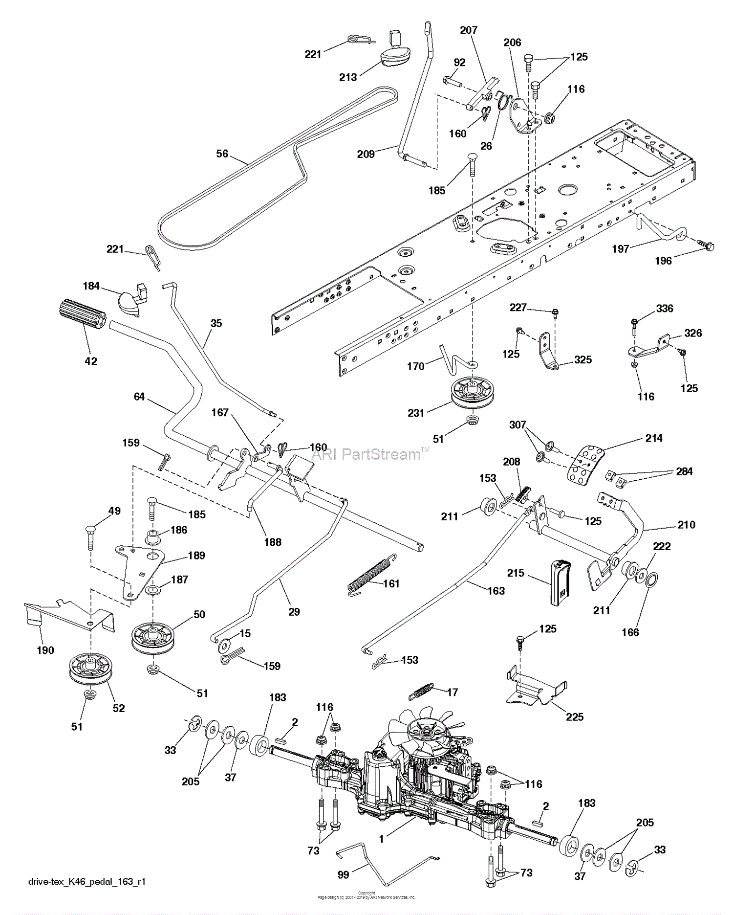 Husqvarna YT42DXLS - 96048008401 (2015-07) Parts Diagram for DRIVE