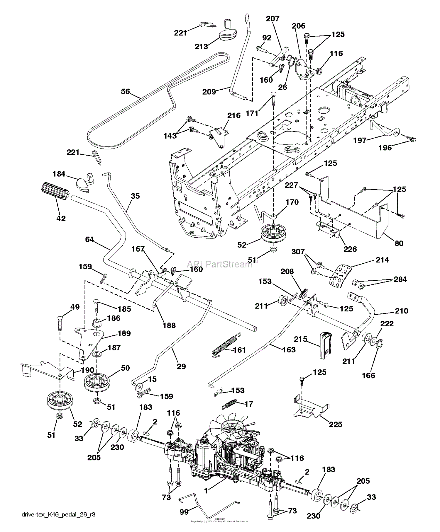 Husqvarna YT42LS - 96043017600 (2013-09) Parts Diagram for DRIVE