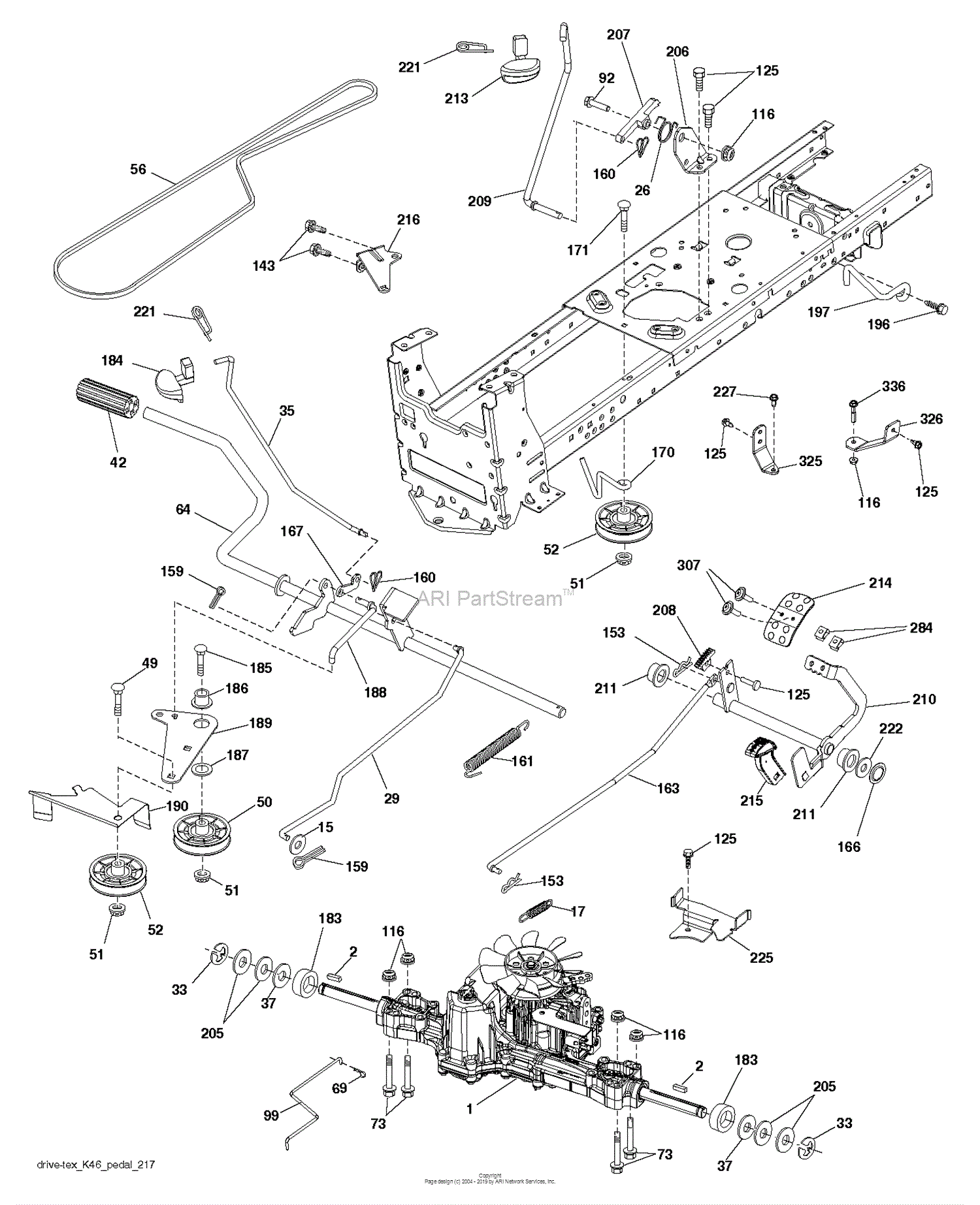 Husqvarna YT42LS - 96043023400 (2017-02) Parts Diagram for DRIVE