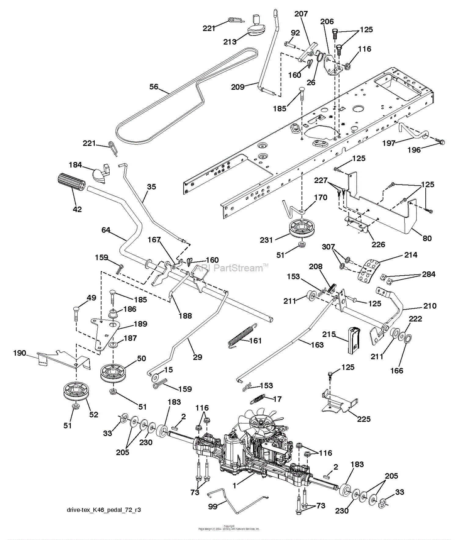 Husqvarna YT42XLS - 96043015300 (2012-09) Parts Diagram for DRIVE