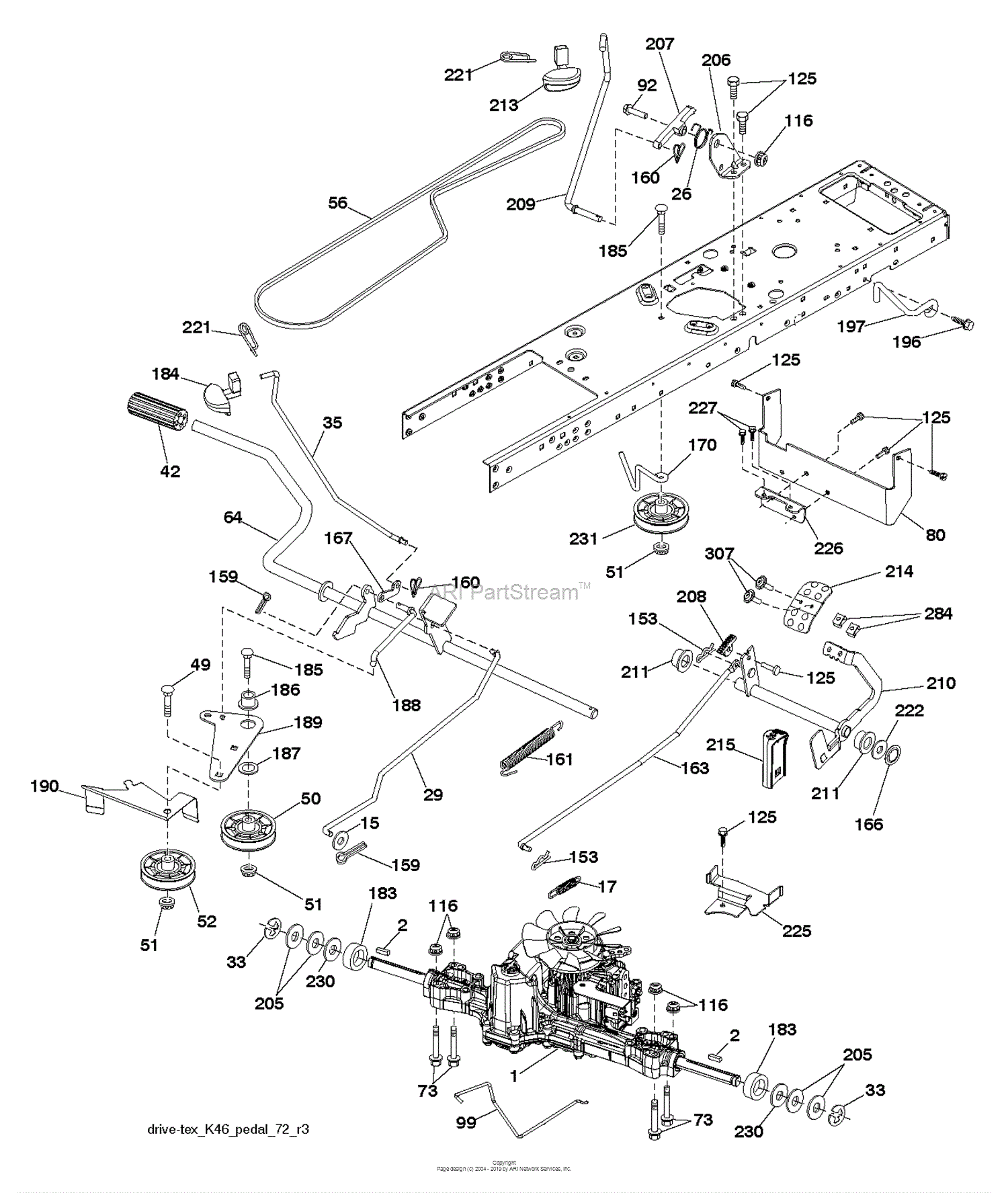 Husqvarna YT42XLS - 96043015400 (2012-09) Parts Diagram for DRIVE