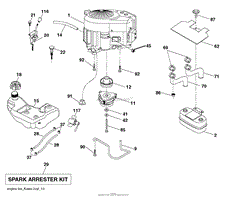 Husqvarna YT48XLS - 96043015500 (2012-09) Parts Diagram for ENGINE