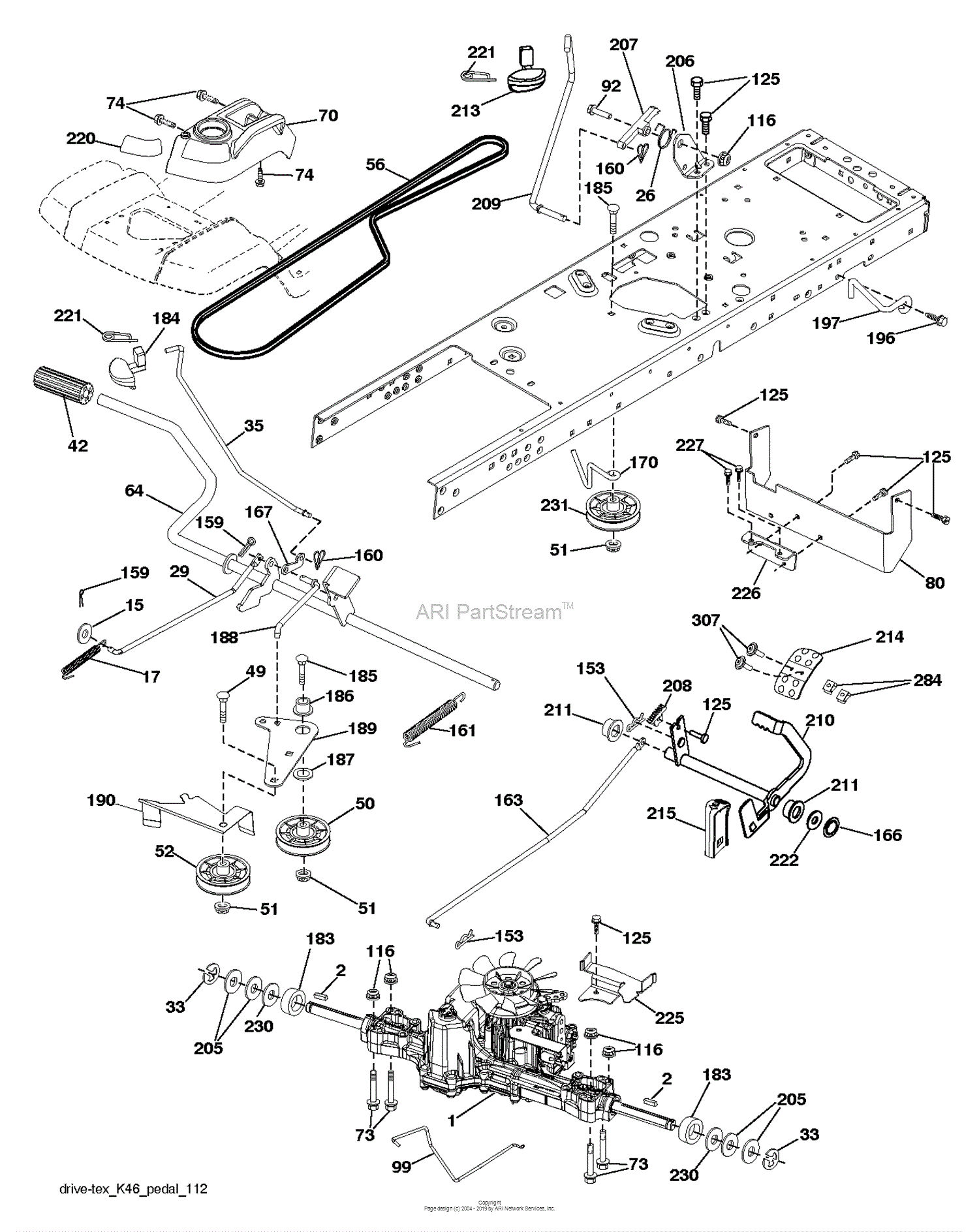 Husqvarna YT48XLS 96043015600 (201209) Parts Diagram for DRIVE