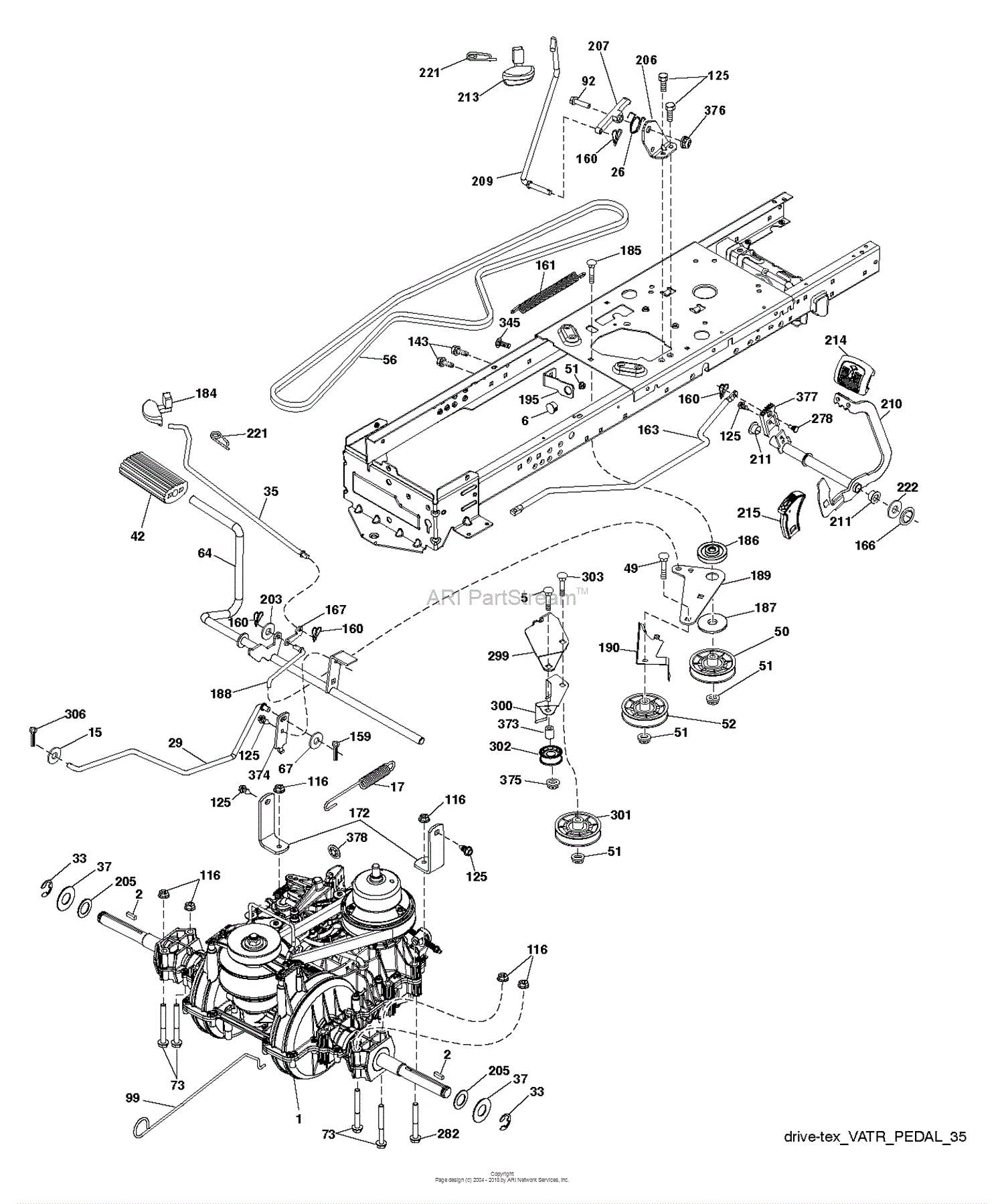 Husqvarna YTA18542 - 96048006700 (2013-11) Parts Diagram for DRIVE