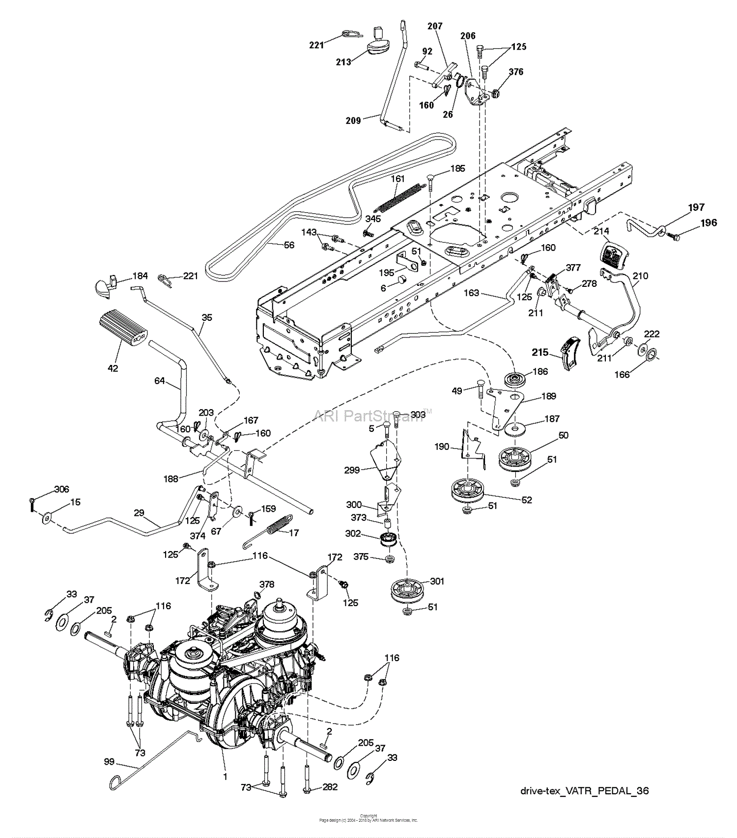 Husqvarna YTA1946 - 96048005500 (2013-12) Parts Diagram for DRIVE