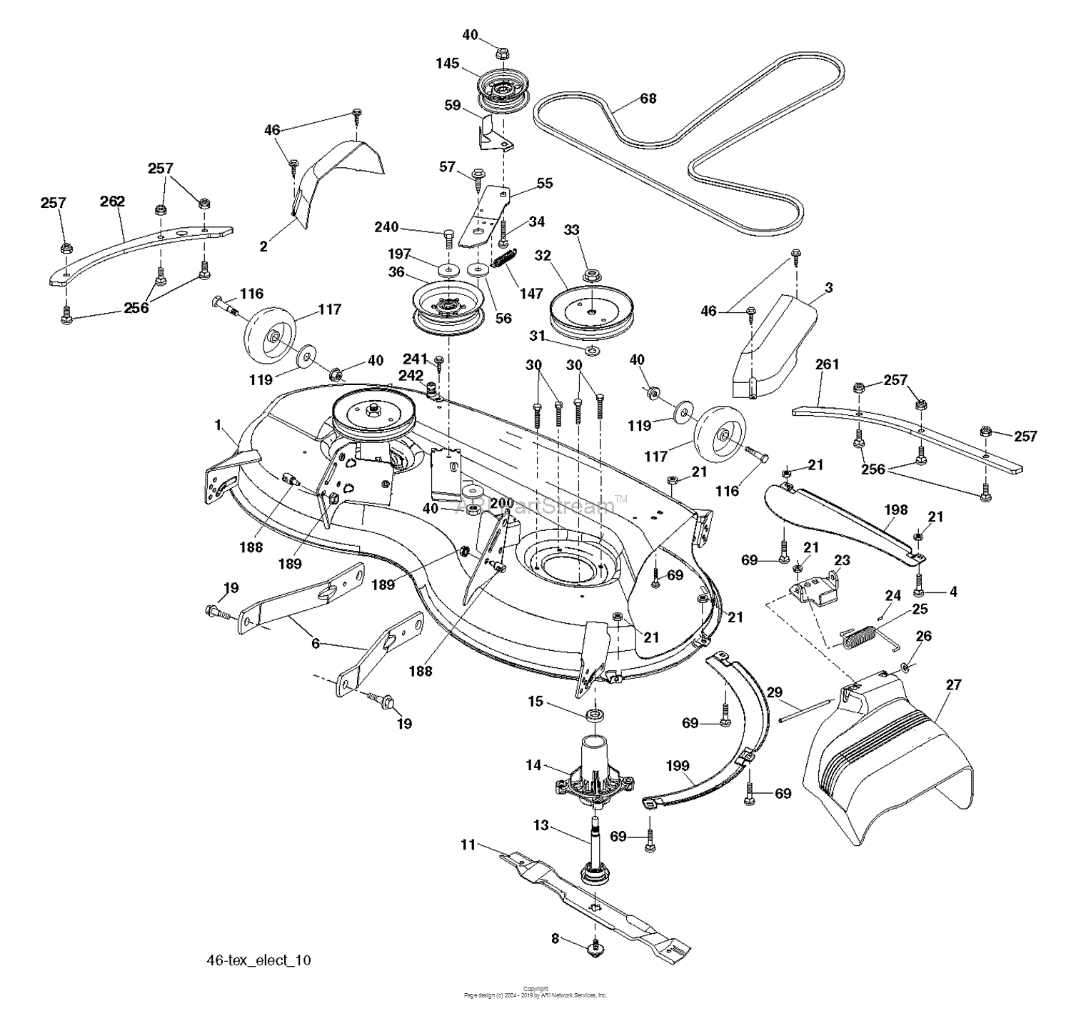 Husqvarna YTA1946 - 96048005500 (2013-12) Parts Diagram for MOWER DECK ...