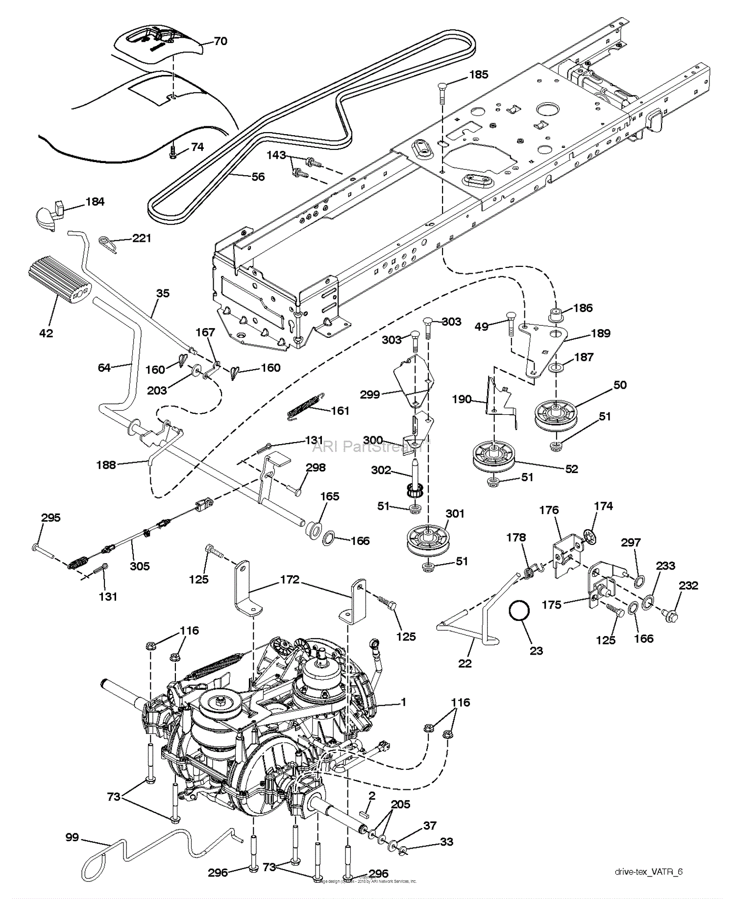 Husqvarna YTA19K42 - 96043013900 (2011-08) Parts Diagram for DRIVE