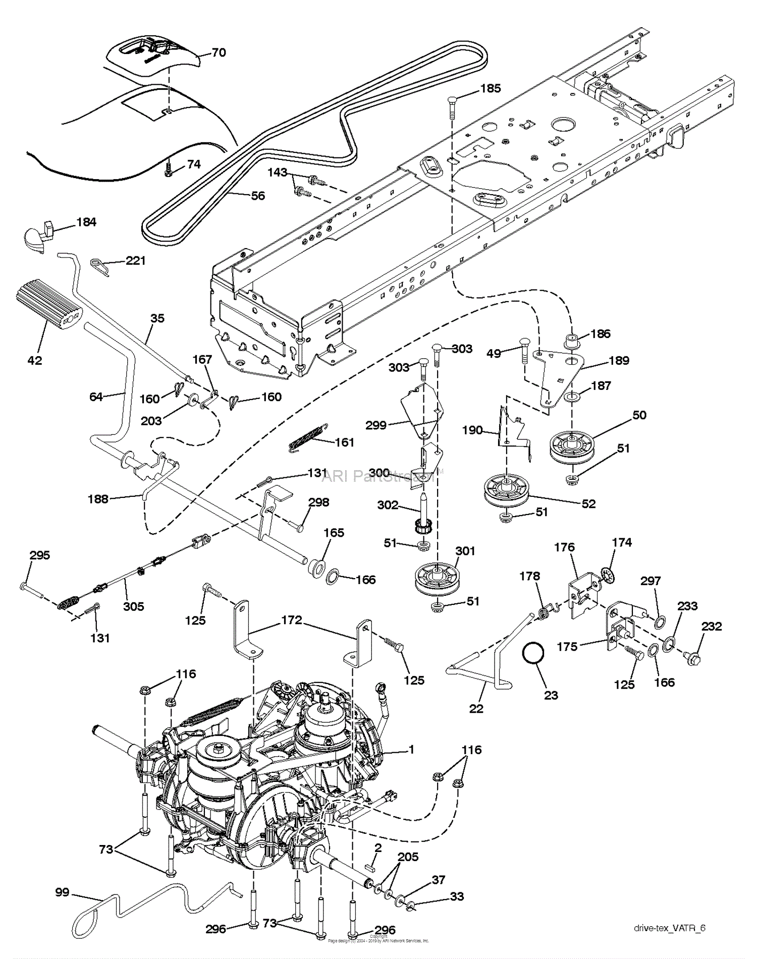 Husqvarna YTA19K42 - 96043014200 (2011-09) Parts Diagram for DRIVE