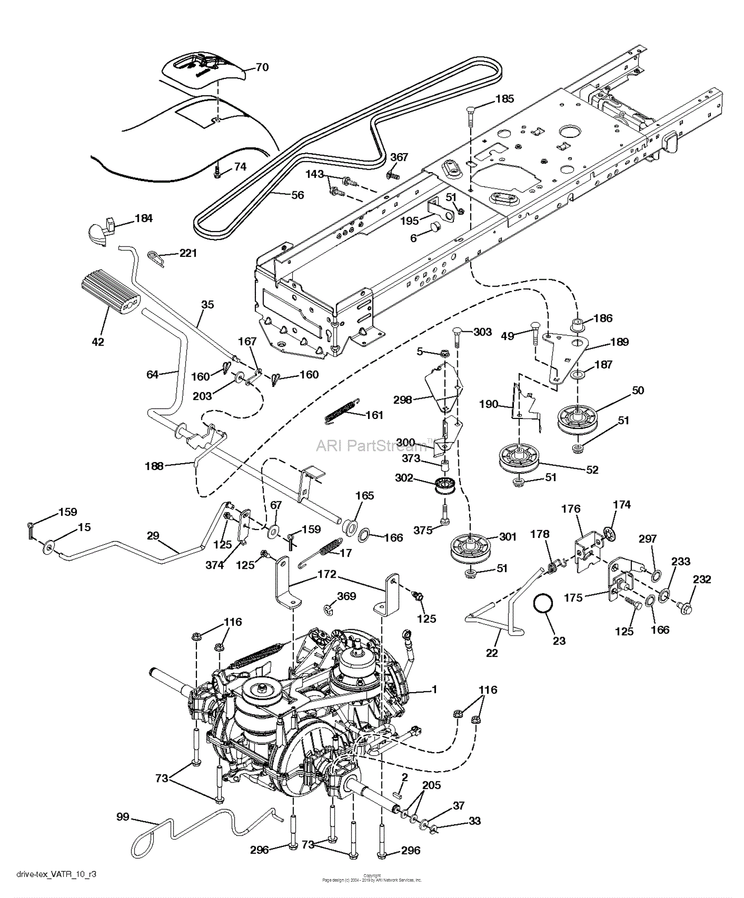 Husqvarna YTA19K42 - 96043014201 (2012-12) Parts Diagram for DRIVE