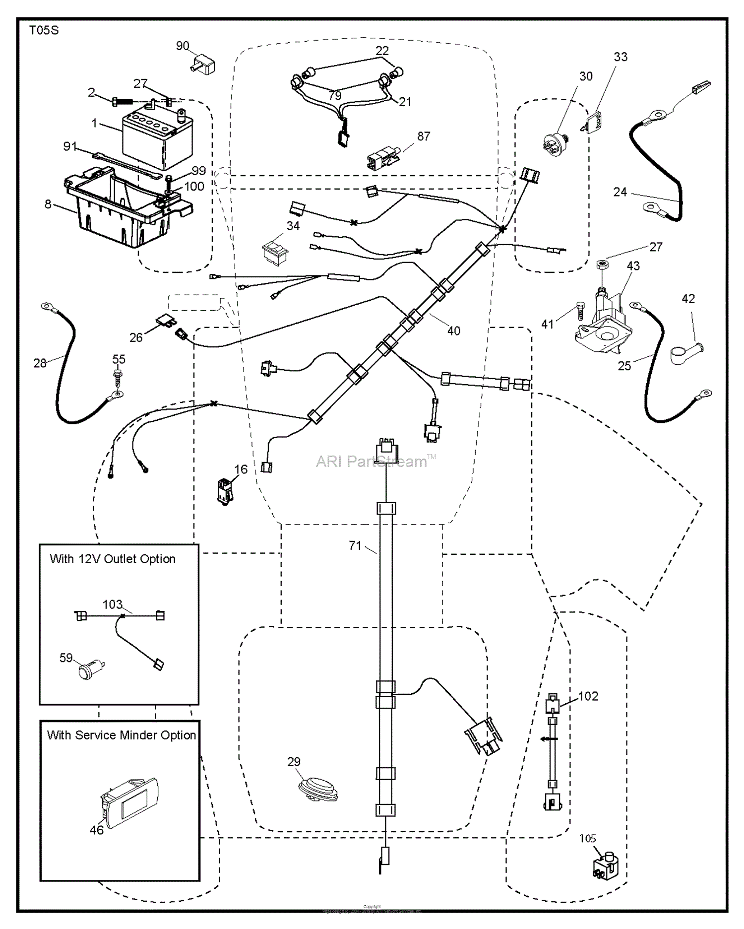 Husqvarna YTA19K42 - 96043014201 (2012-12) Parts Diagram for ELECTRICAL