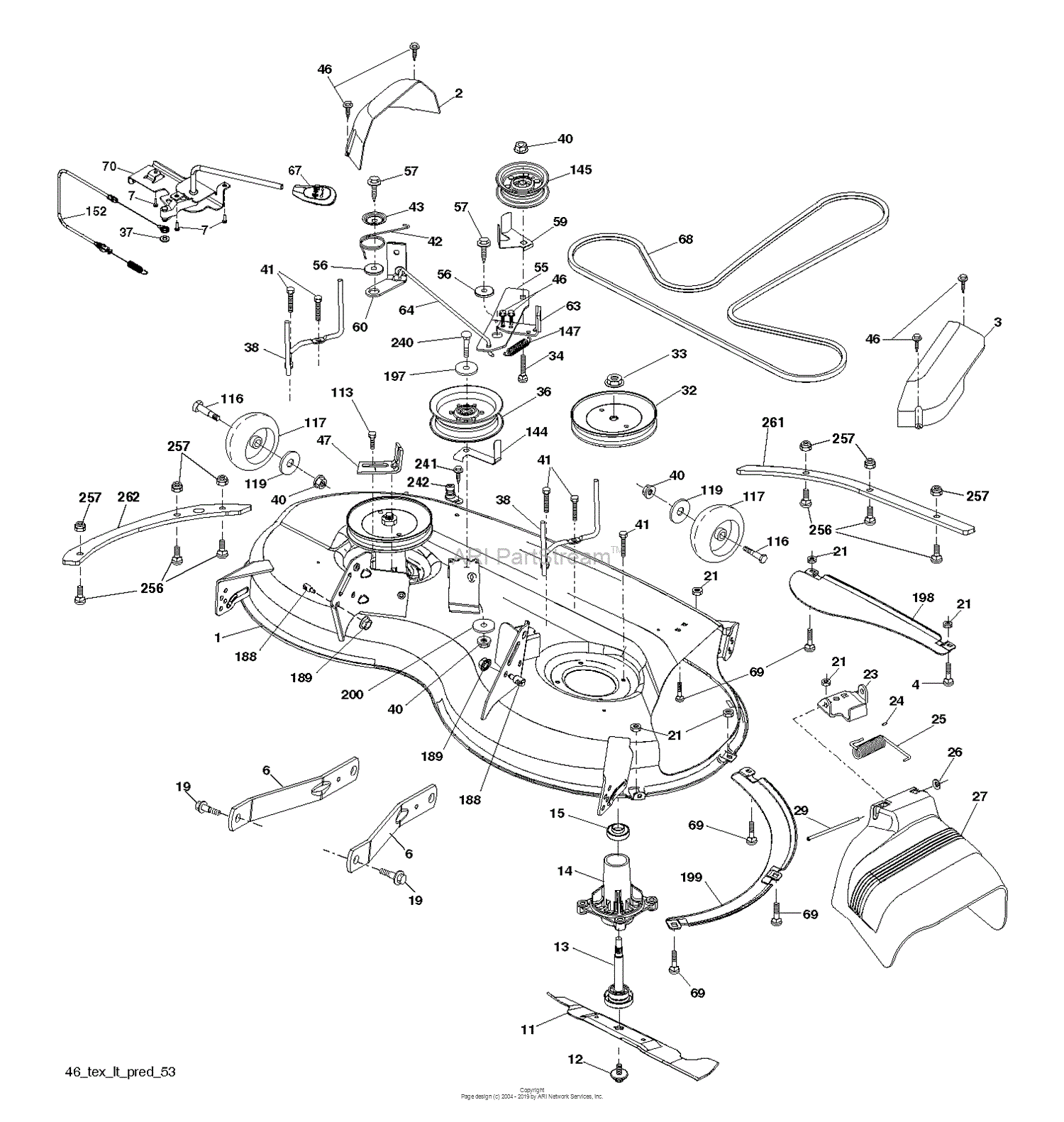 Husqvarna YTA20V46 - 96048009000 (2015-10) Parts Diagram for MOWER DECK ...