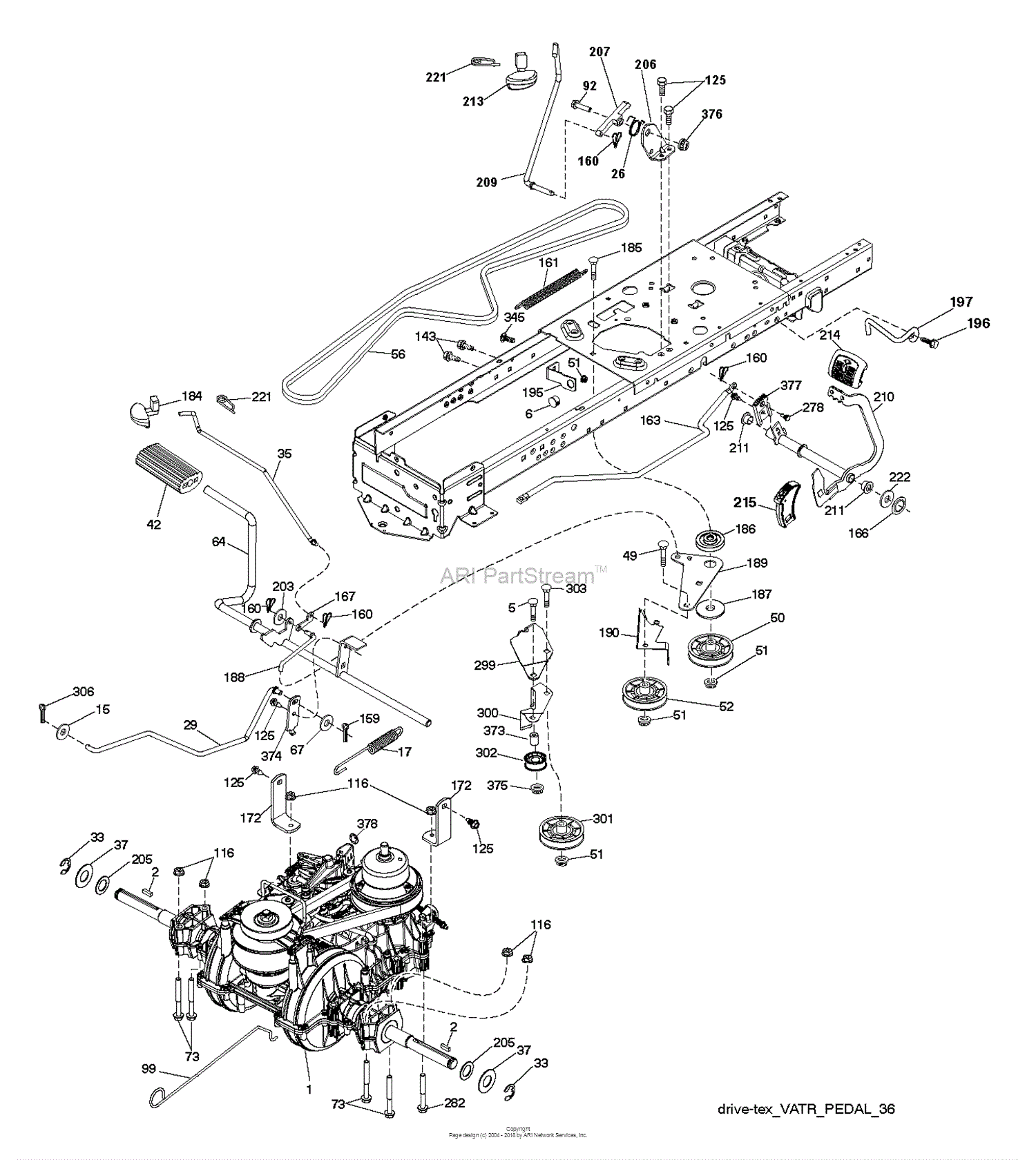Husqvarna Yth22v46 Drive Parts Diagram