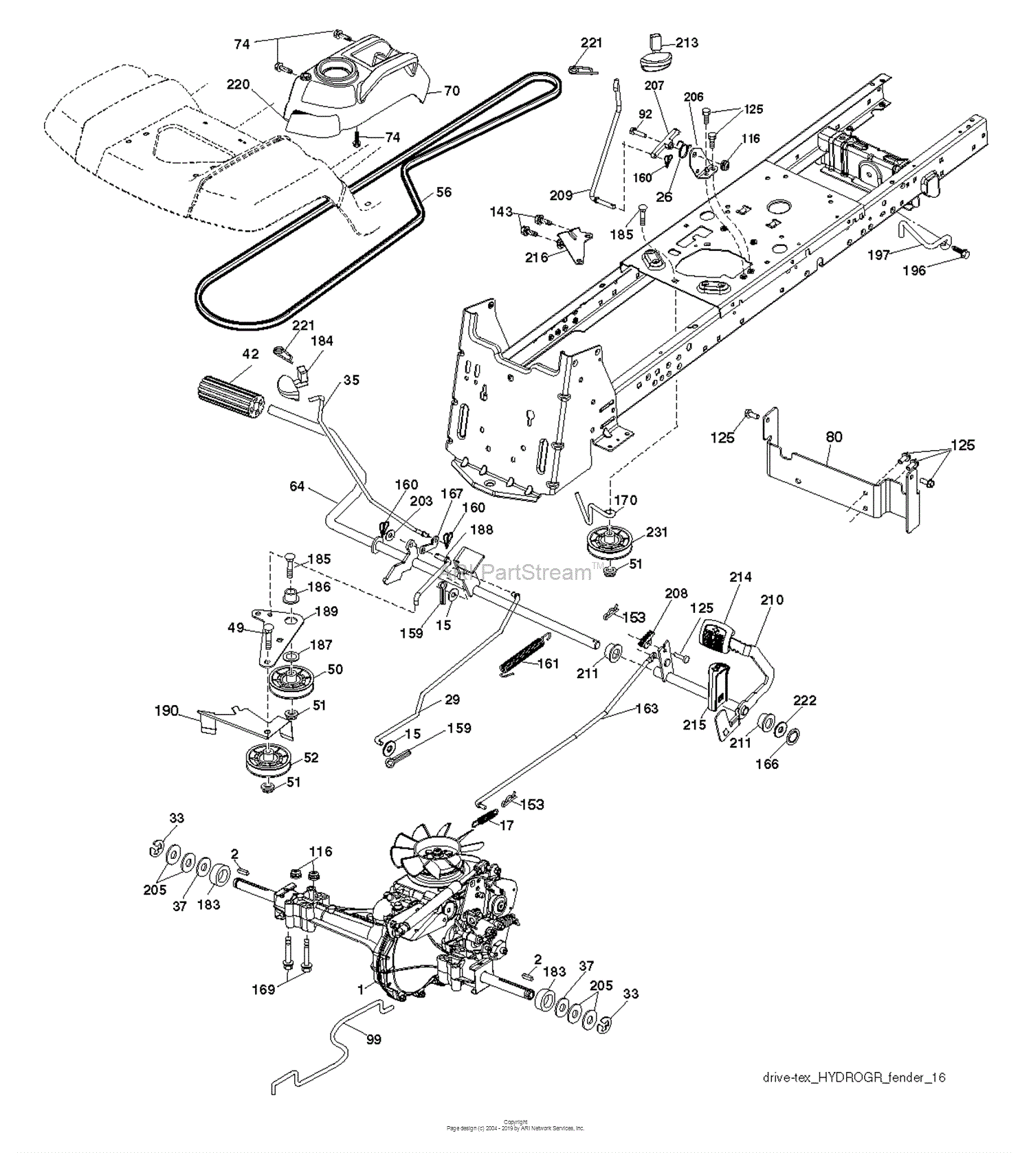 Husqvarna Yth180 - 96041002501 (2013-12) Parts Diagram For Drive