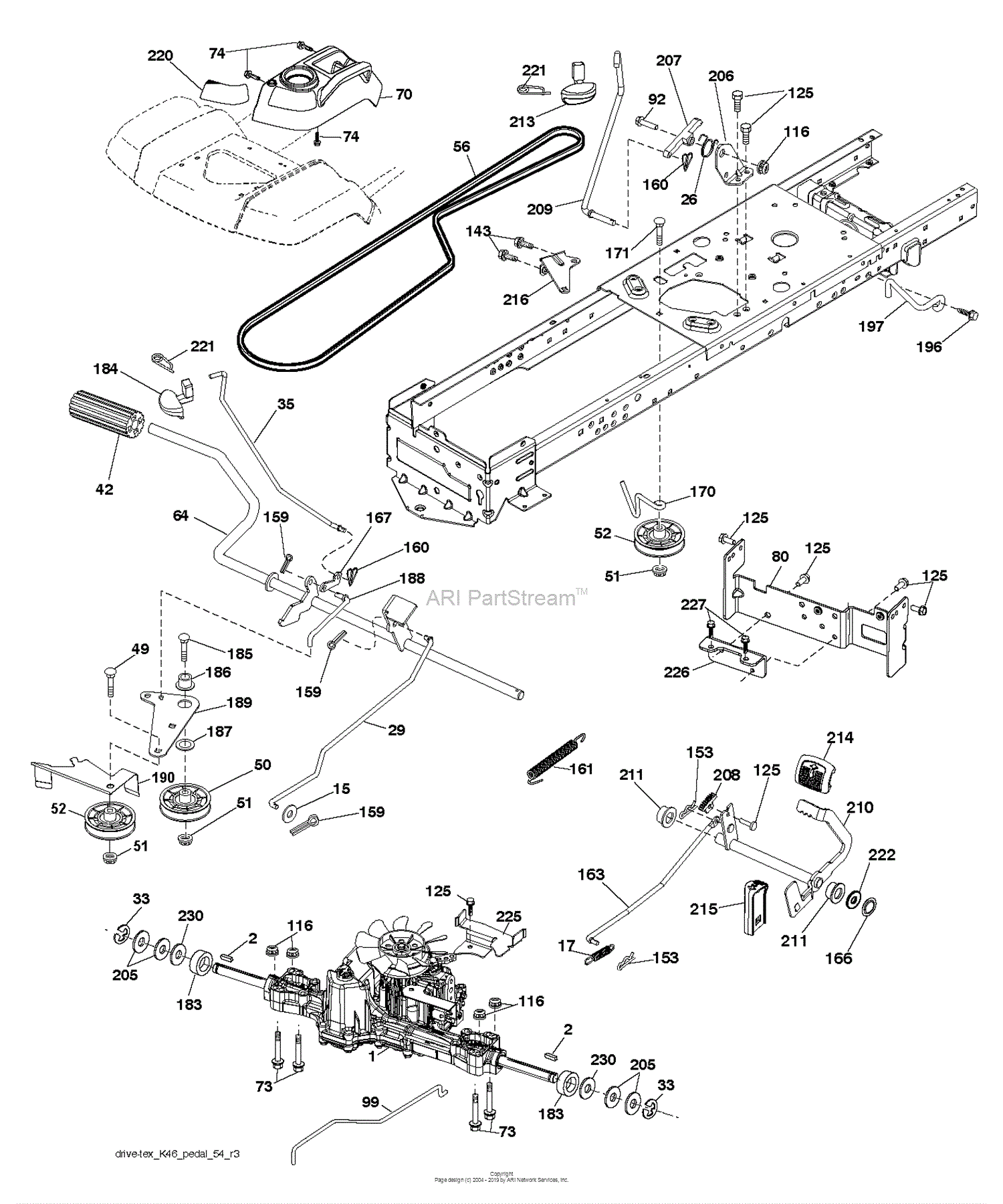 Husqvarna YTH184 T - 96041033100 (2013-06) Parts Diagram for DRIVE