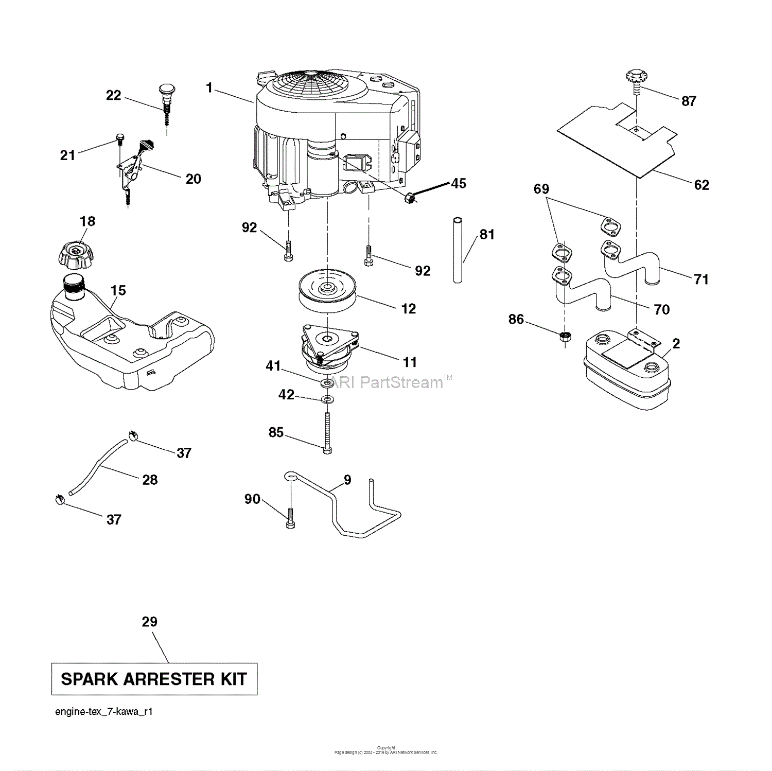 Husqvarna Yth184 T - 96041034300 (2013-06) Parts Diagram For Engine