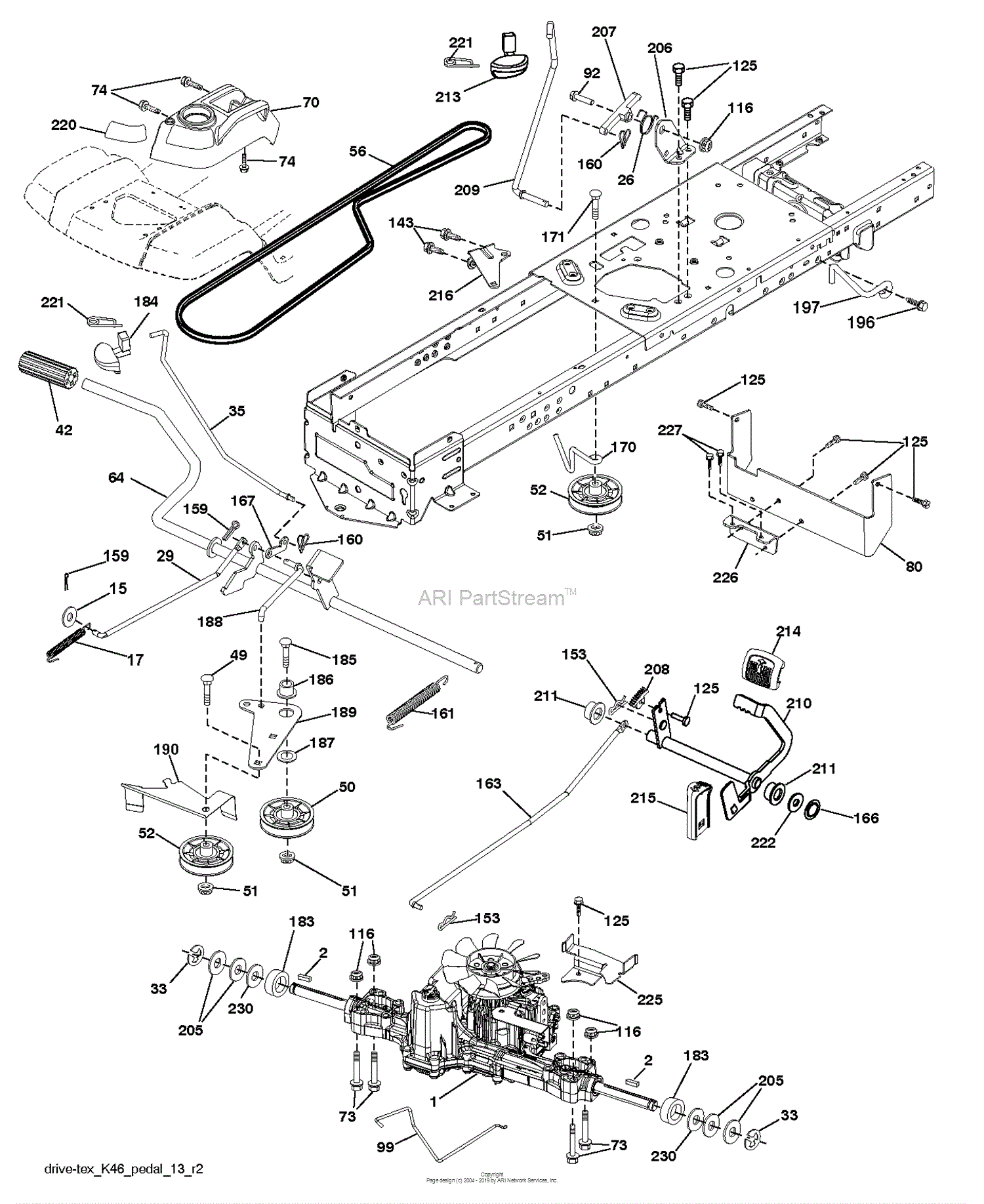 Husqvarna YTH184T - 96041024700 (2011-12) Parts Diagram for DRIVE