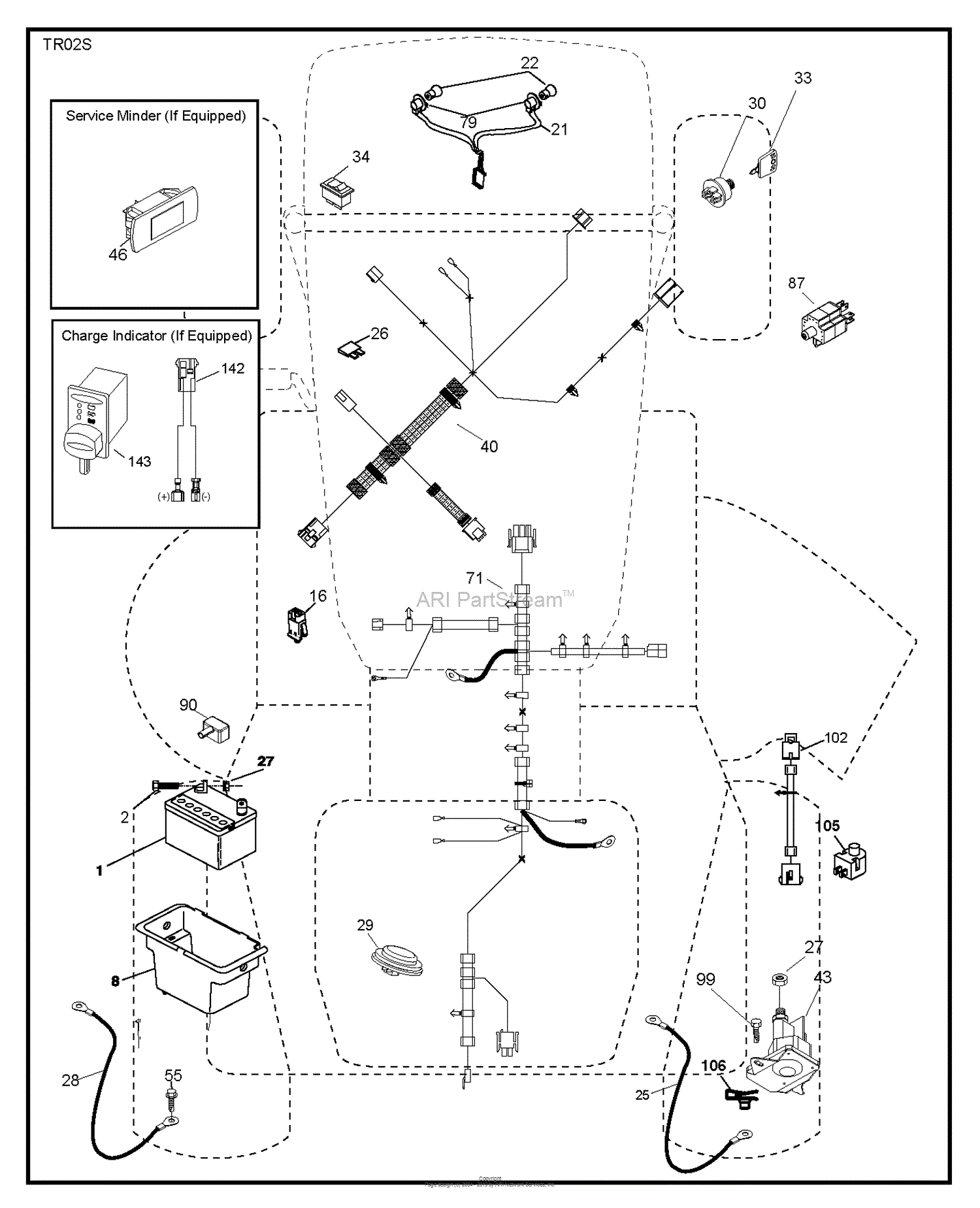 Husqvarna YTH18542 96043024600 (201705) Parts Diagram for ELECTRICAL