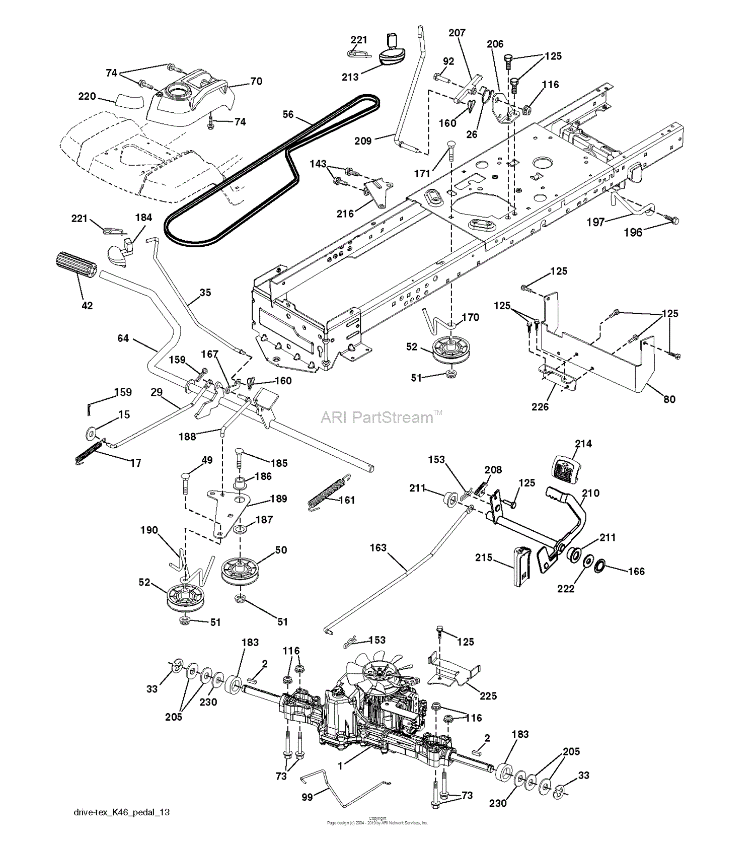 Husqvarna YTH2042 - 96041005404 (2011-06) Parts Diagram for DRIVE