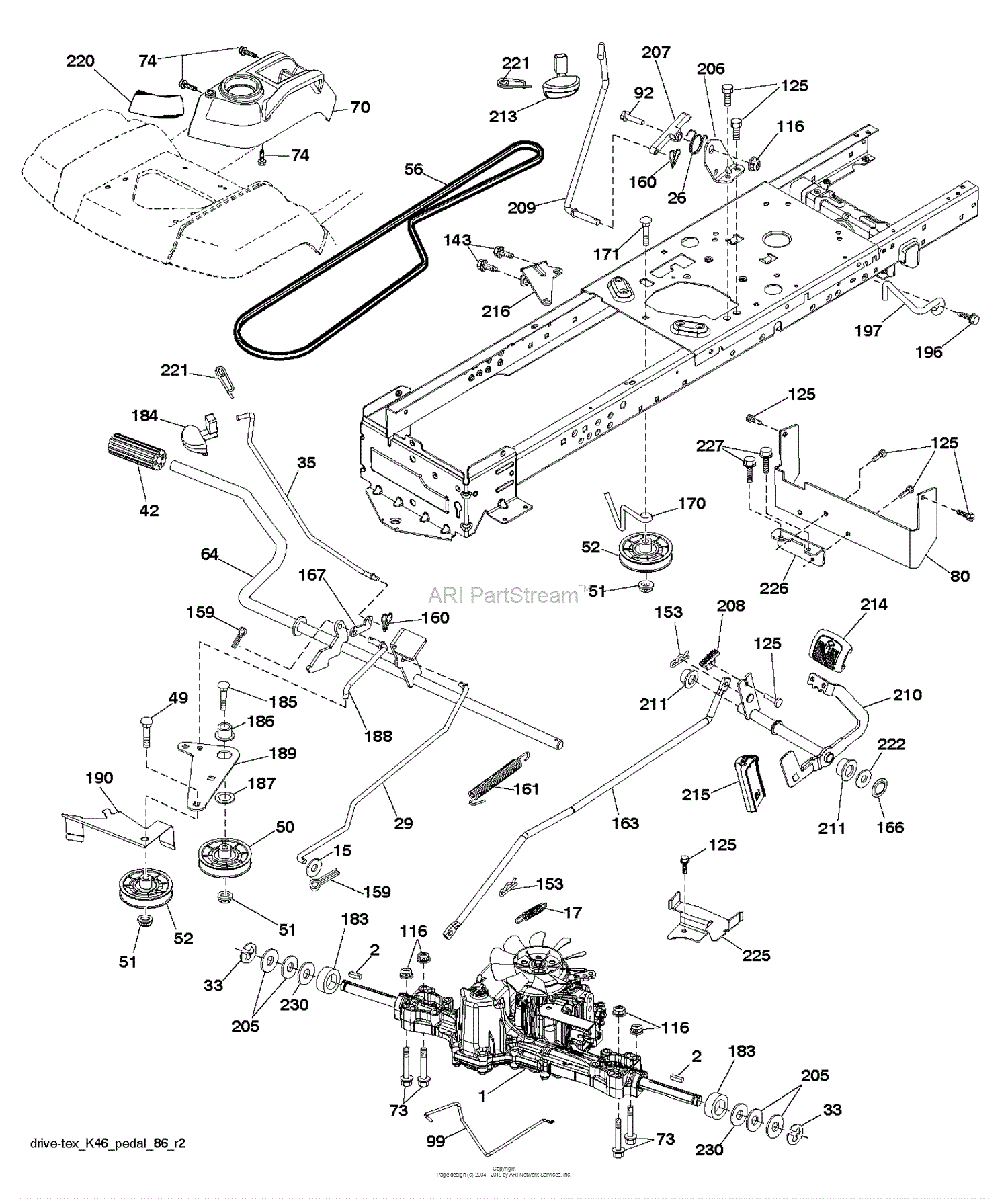 Husqvarna YTH2042TD - 96041005406 (2013-11) Parts Diagram for DRIVE