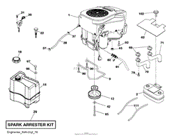 Husqvarna YTH20K42 - 96043027400 (2017-11) Parts Diagram for ENGINE