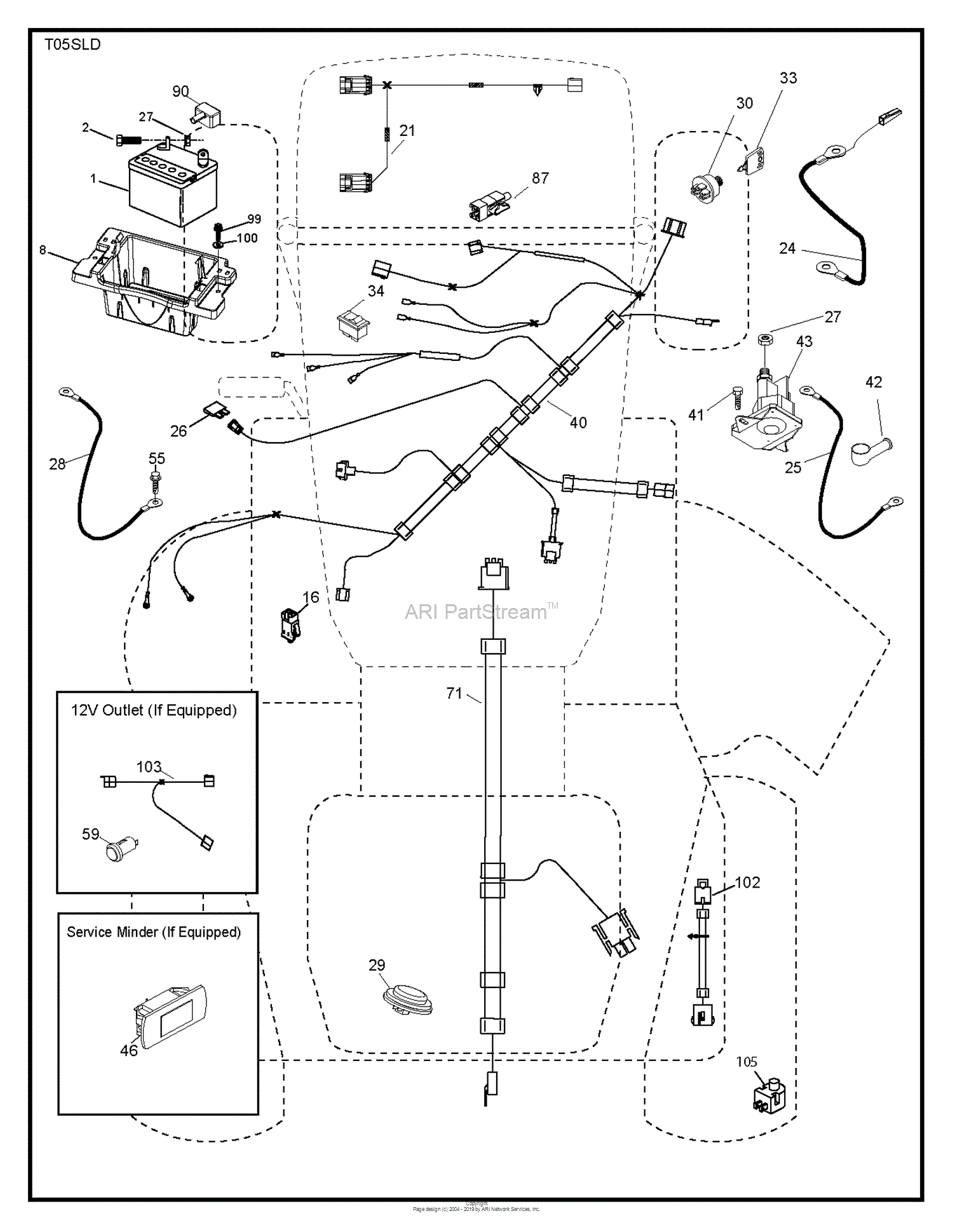 Husqvarna YTH20K46 - 96043027700 (2017-11) Parts Diagram for ELECTRICAL