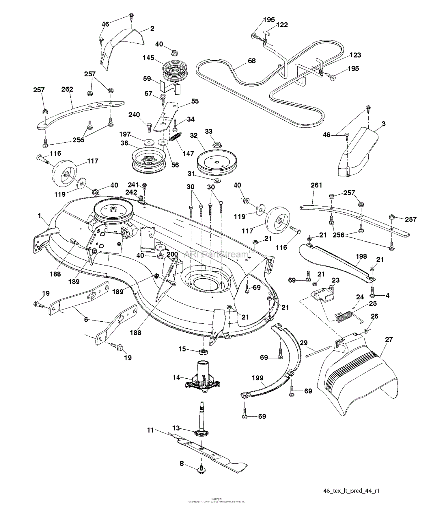 Husqvarna YTH20V46 - 96048005700 (2013-11) Parts Diagram for MOWER DECK ...