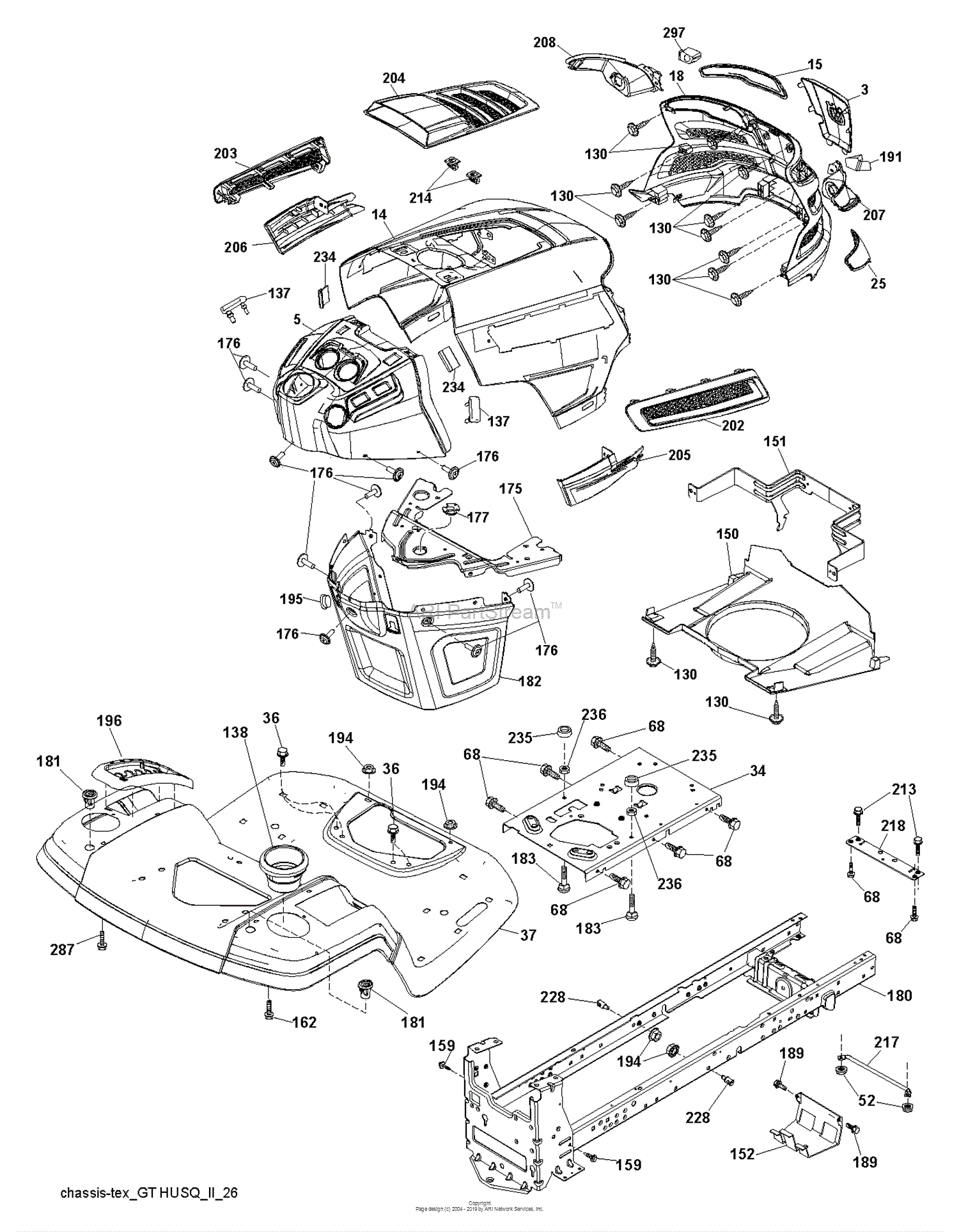 Husqvarna Yth21k46 96043012001 2011 01 Parts Diagram For Chassis
