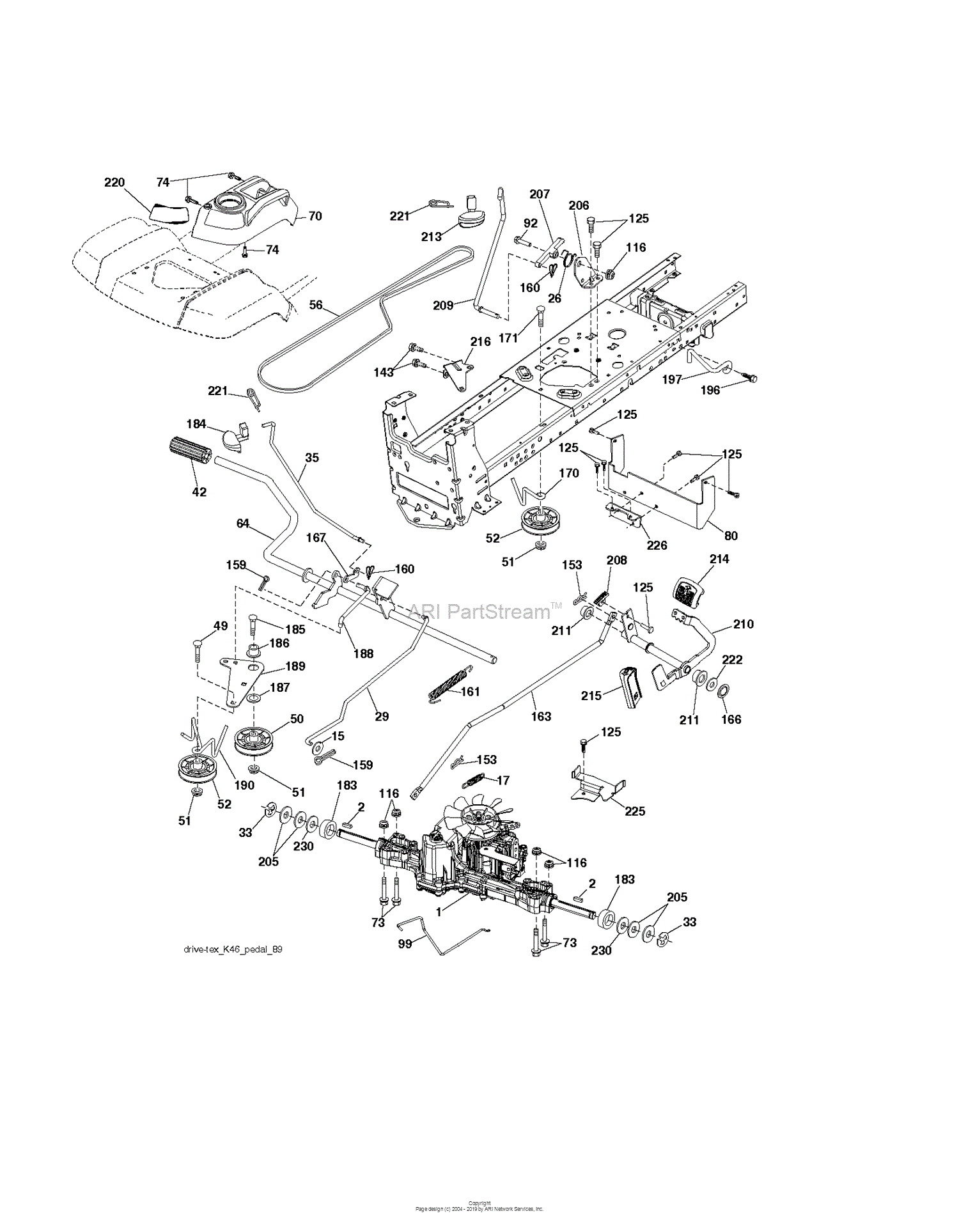 Husqvarna YTH223T - 96041021000 (2010-11) Parts Diagram for DRIVE