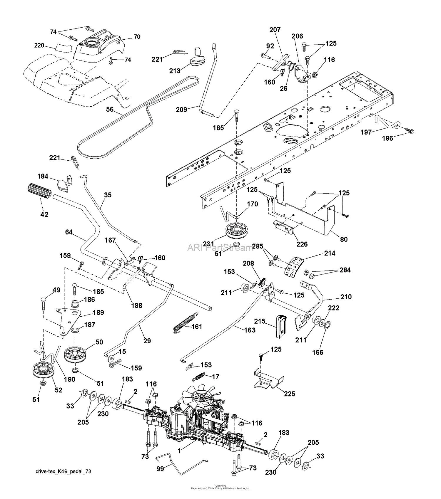 Husqvarna YTH2242TDF - 96041017301 (2010-03) Parts Diagram for DRIVE