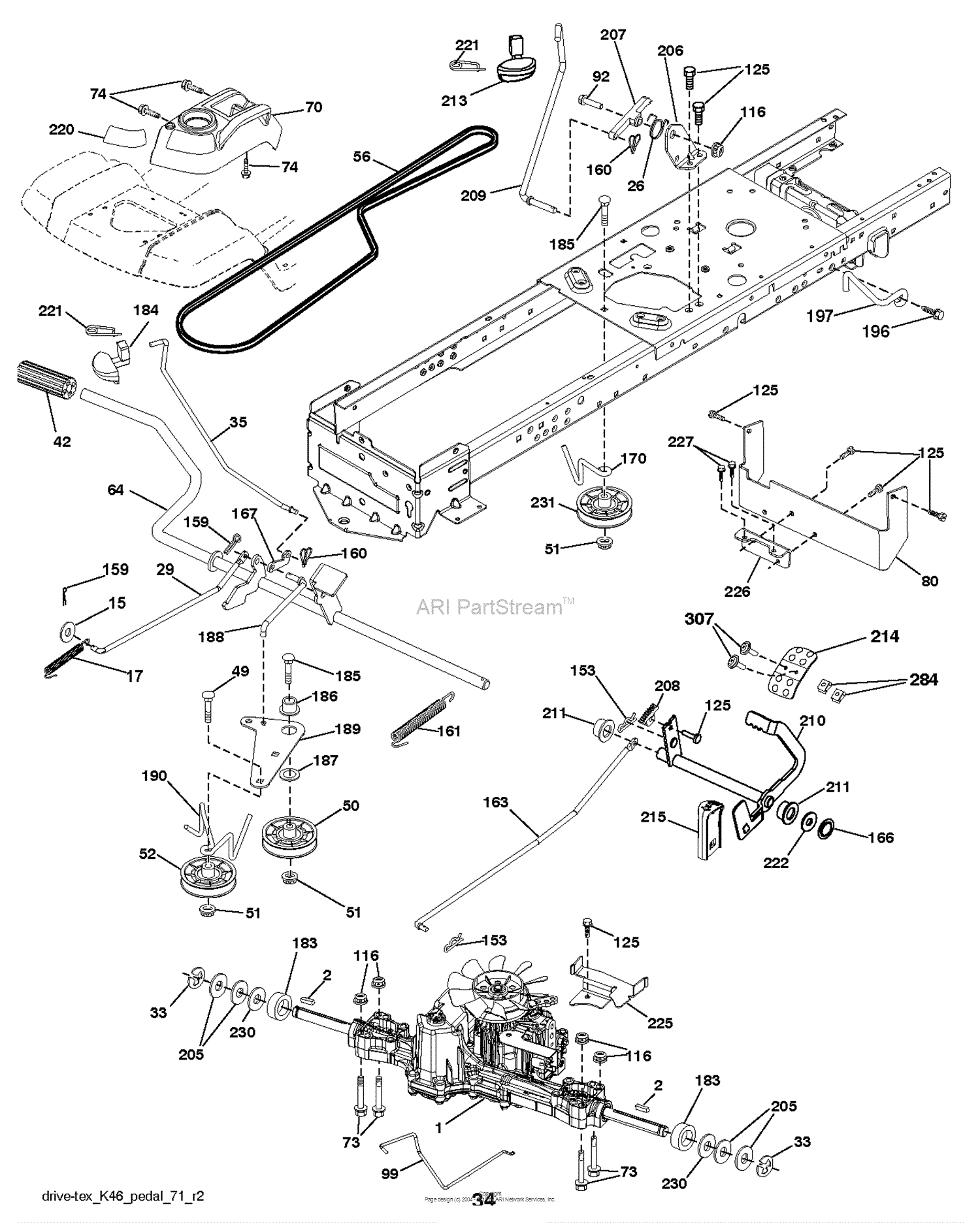 Husqvarna YTH2242TDRF - 96041023700 (2011-05) Parts Diagram for DRIVE